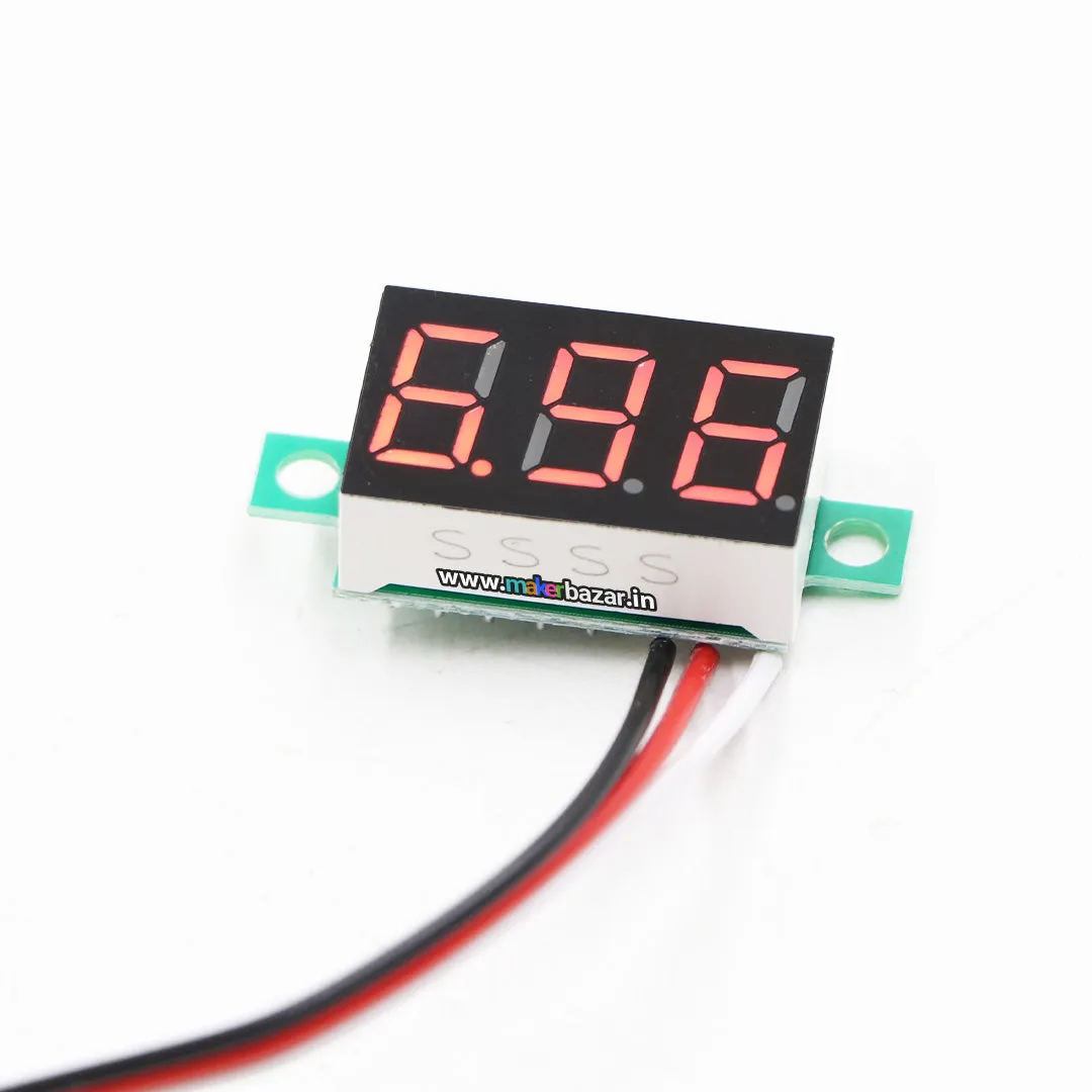 0.36in 30v 3-Wire 3-Digit DC Voltmeter Gauge Tester Module