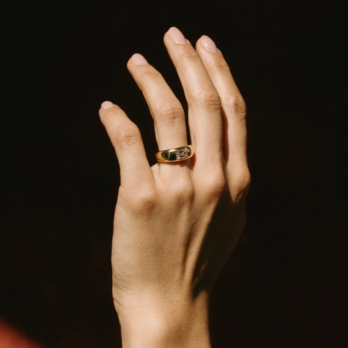 1.03ct Emerald Diamond Cloud Ring