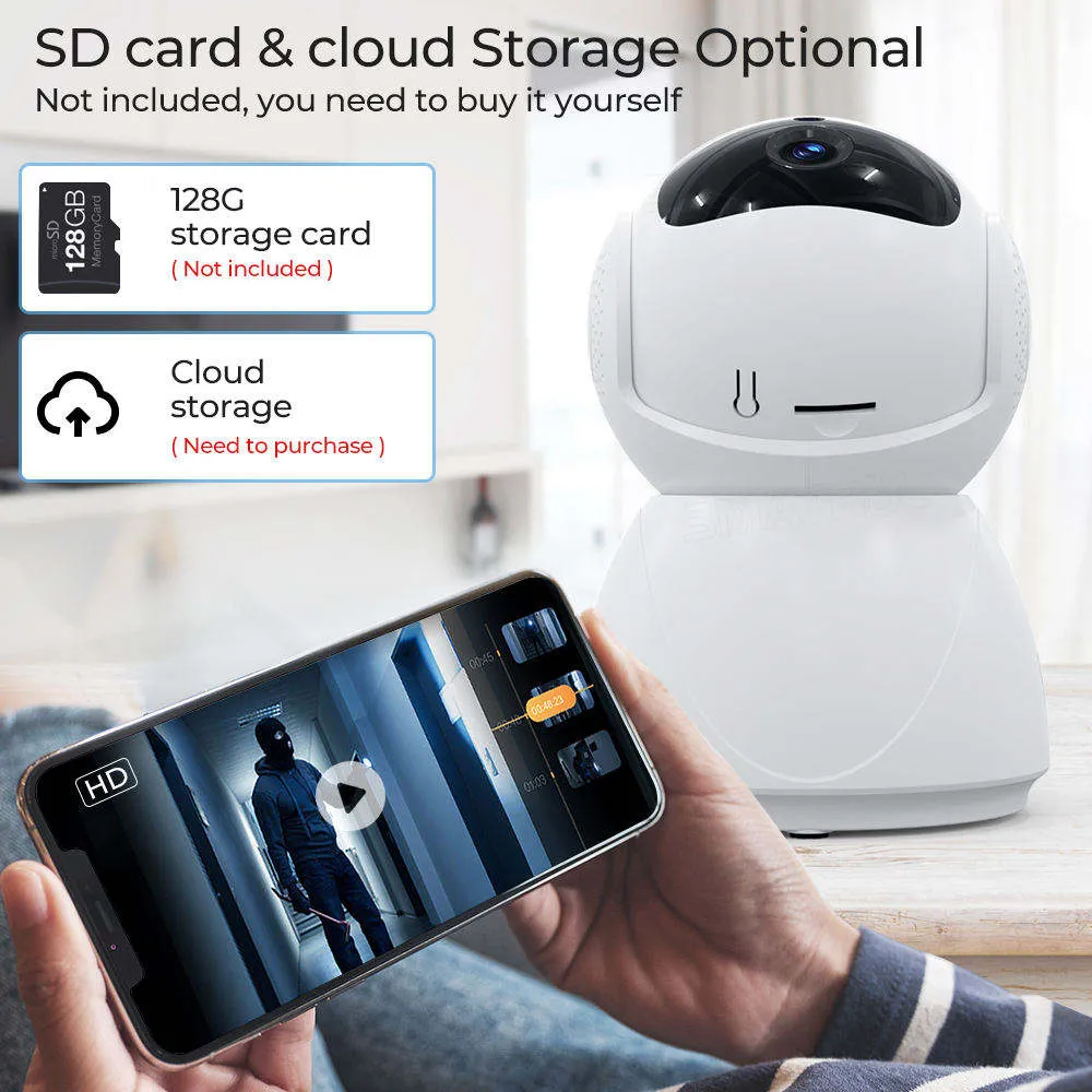 1080P HD Cctv AI Auto Tracking PIR Motion Human Detection Two Way Voice Call Tuya Smart Wifi Camera