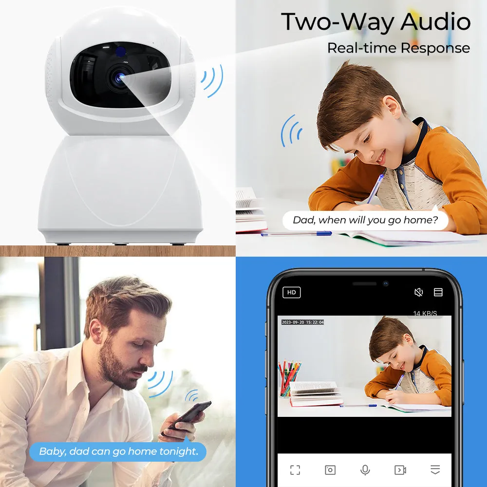 1080P HD Cctv AI Auto Tracking PIR Motion Human Detection Two Way Voice Call Tuya Smart Wifi Camera