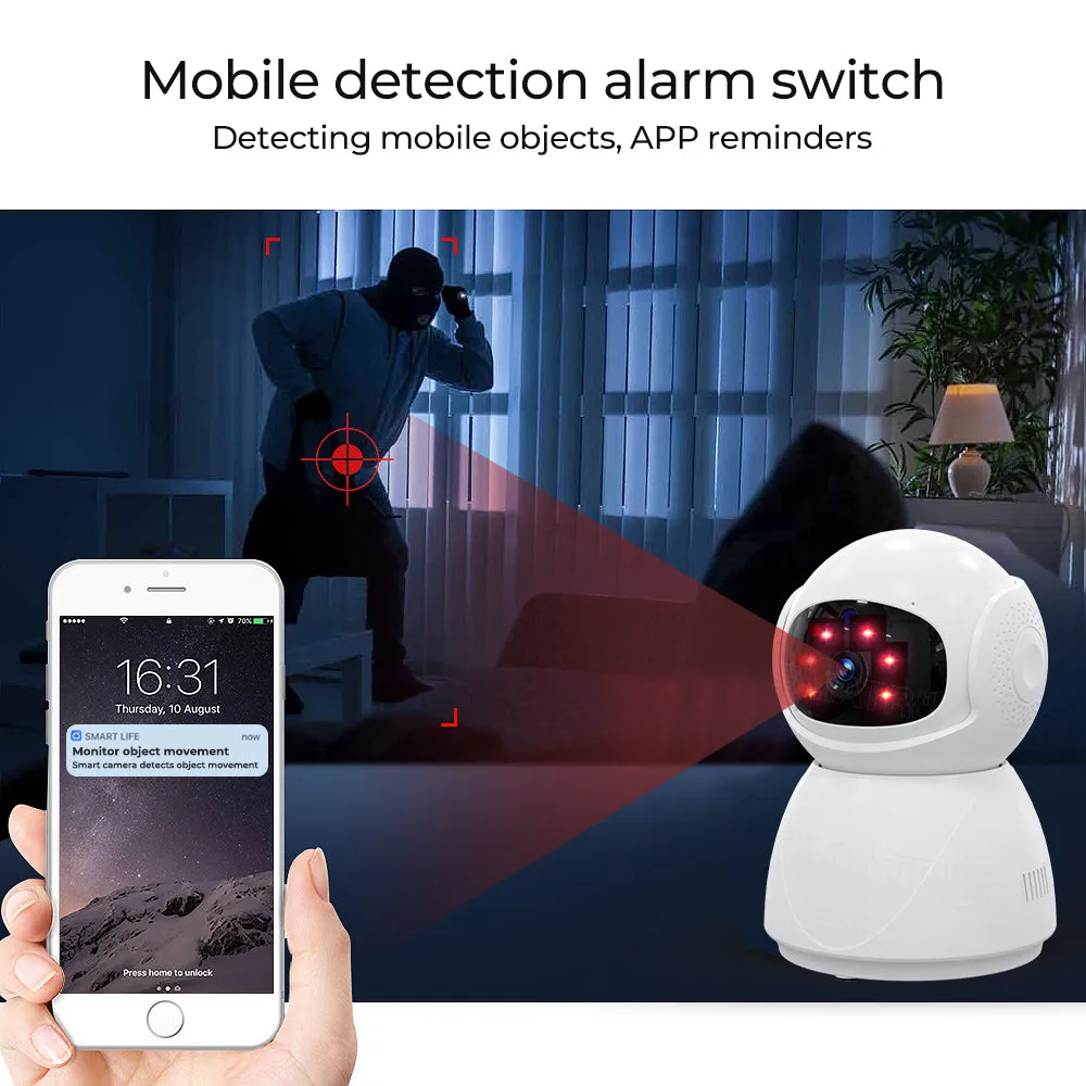 1080P HD Cctv AI Auto Tracking PIR Motion Human Detection Two Way Voice Call Tuya Smart Wifi Camera