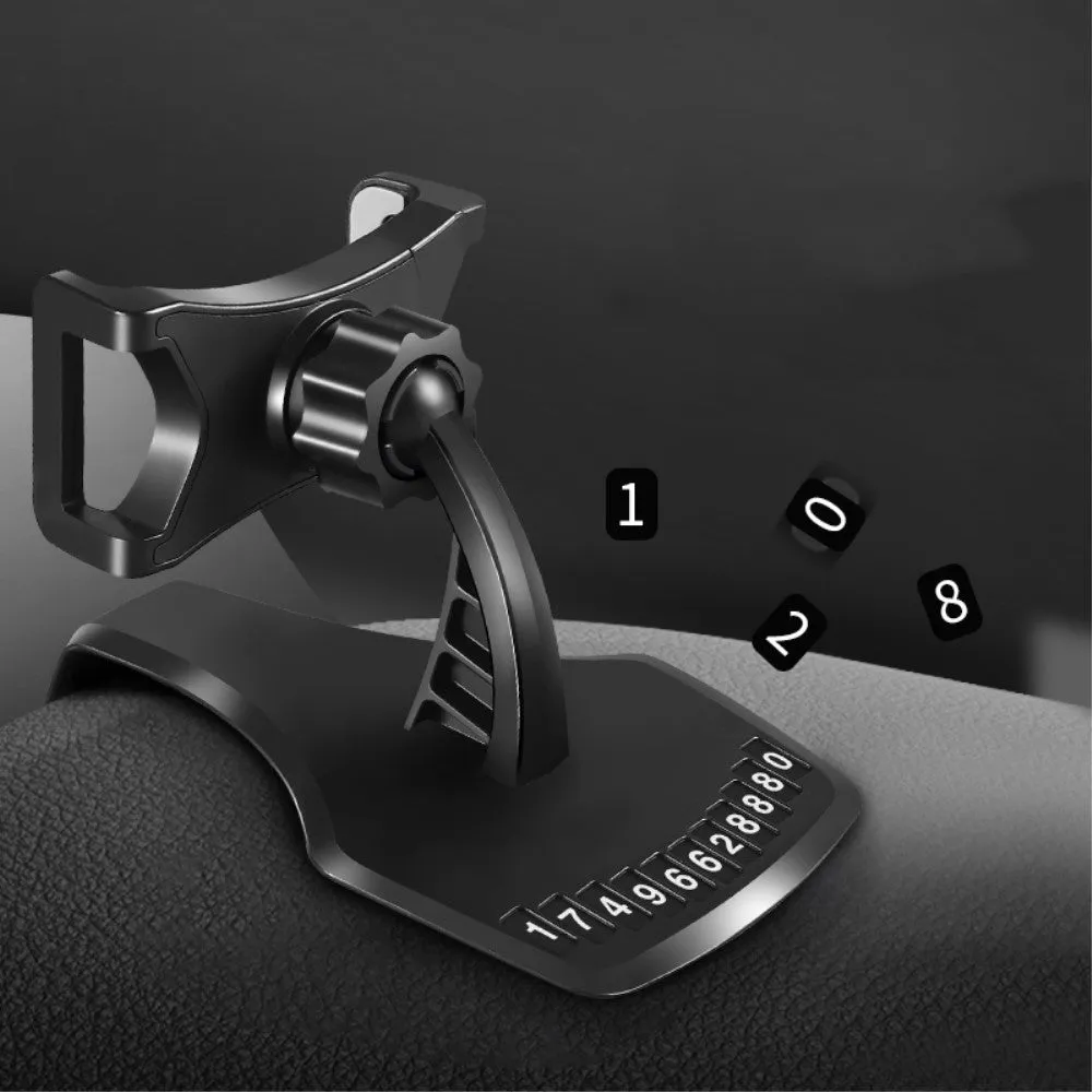 3 in 1 Car GPS Smartphone Holder: Dashboard / Visor Clamp   AC Grid Clip for Intex cloud Power , cloud Power Plus - Black