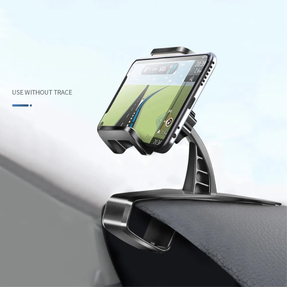 3 in 1 Car GPS Smartphone Holder: Dashboard / Visor Clamp   AC Grid Clip for Intex cloud Power , cloud Power Plus - Black