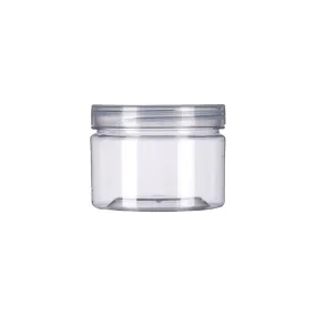 300ml PET Cosmetic Jar with Lid Crystal Clear
