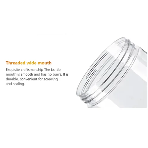 300ml PET Cosmetic Jar with Lid Crystal Clear