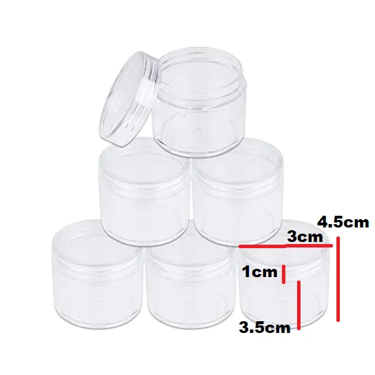 30g Acrylic Cosmetic Container Plastic Jar with Lid Crystal Clear 1pc