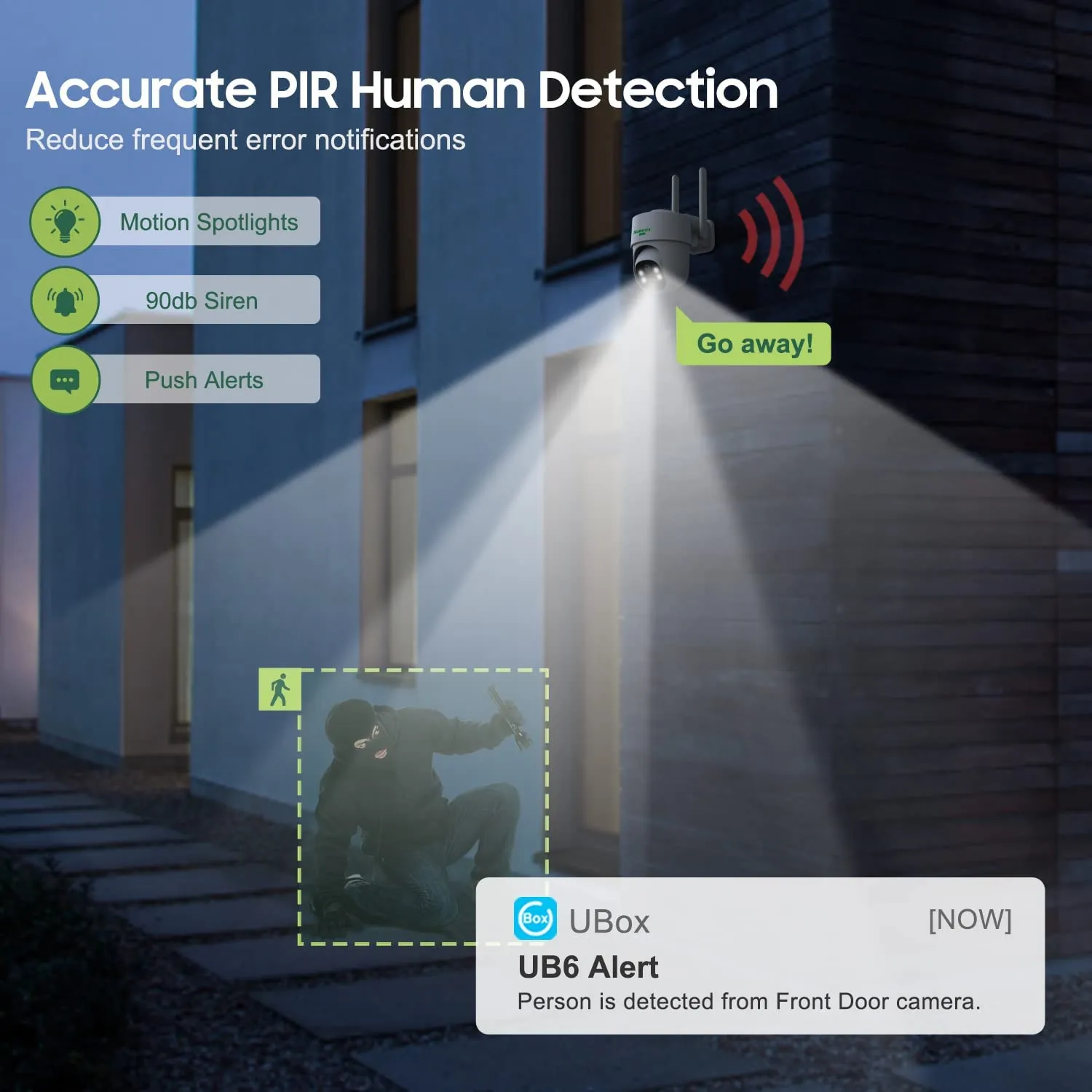 4G LTE Cellular Wireless Security Camera 360° PTZ 2K Solar No WiFi Surveillance Camera MANSHUR UB6 (UBOX App)