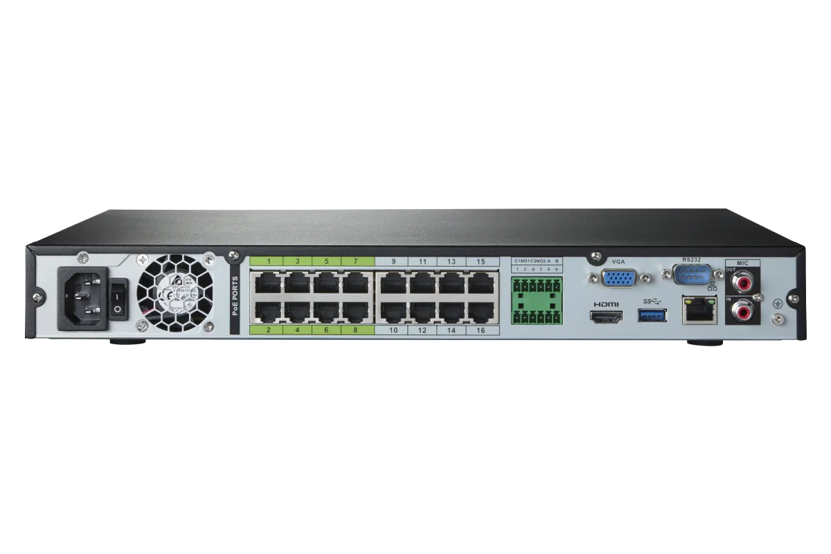 4K Nocturnal IP NVR System with 32-channel NVR, 4K IP Motorized Zoom Bullet Cameras, 250FT Night Vision