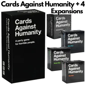 5x Set Cards Against Humanity Set   4 Expansions Absurd Blue Green Red Box Game