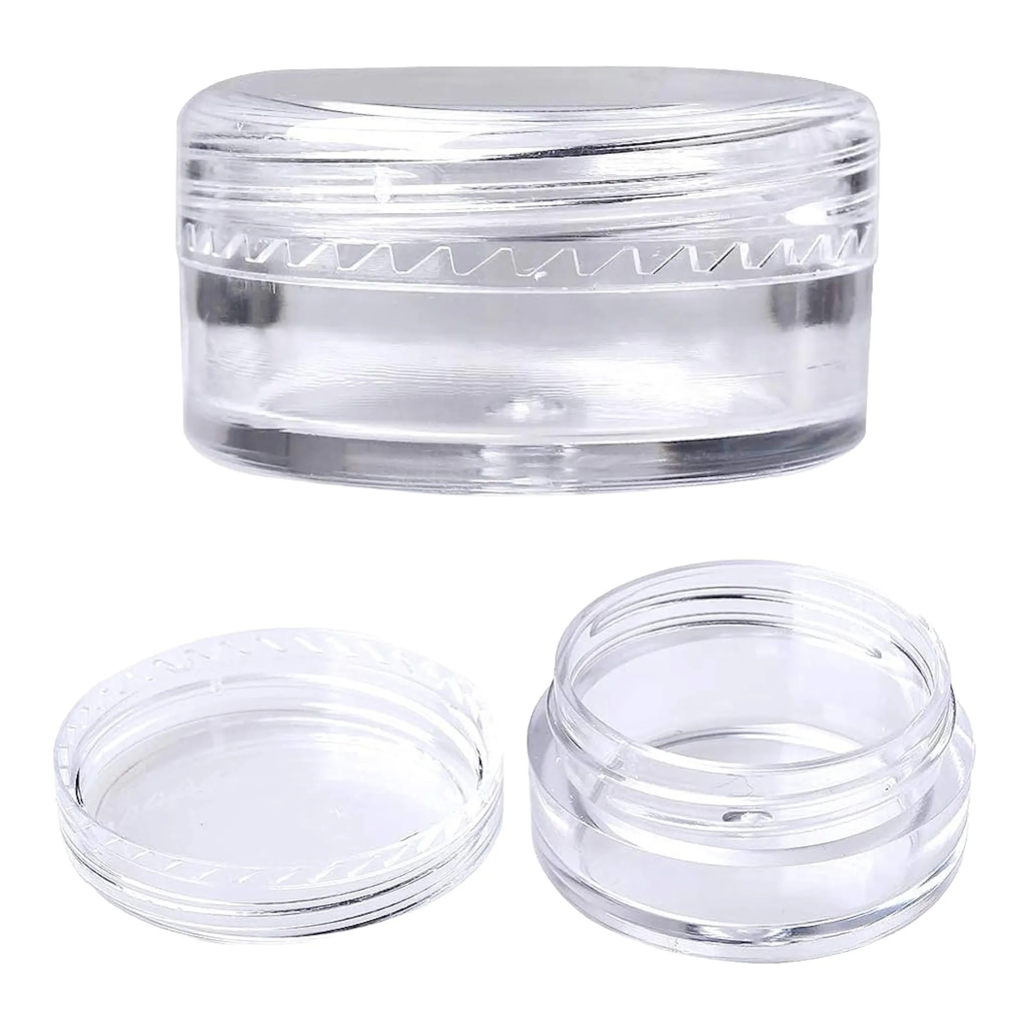 80ml Acrylic Cosmetic Container Plastic Jar with Lid Crystal Clear 1pc