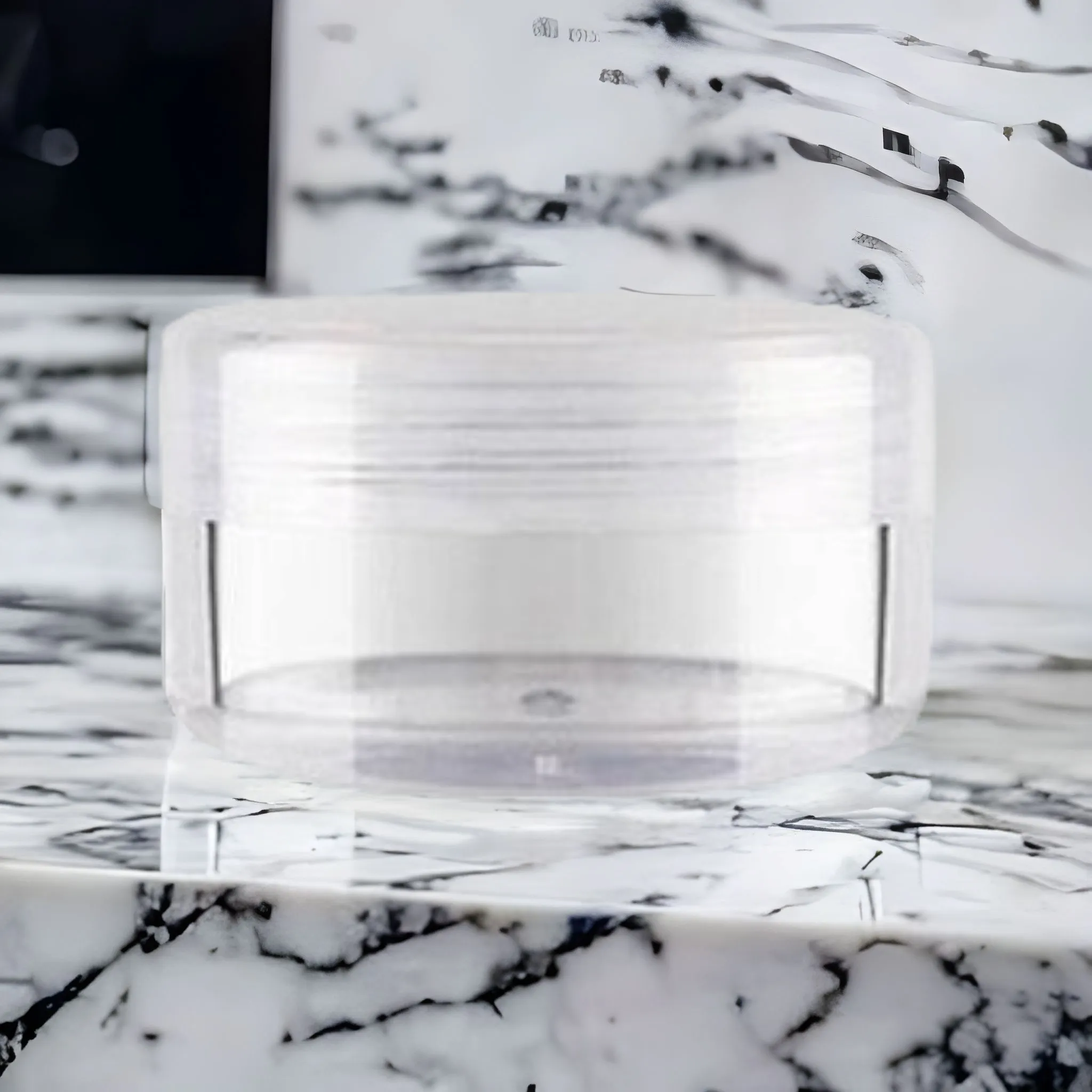 80ml Acrylic Cosmetic Container Plastic Jar with Lid Crystal Clear 1pc