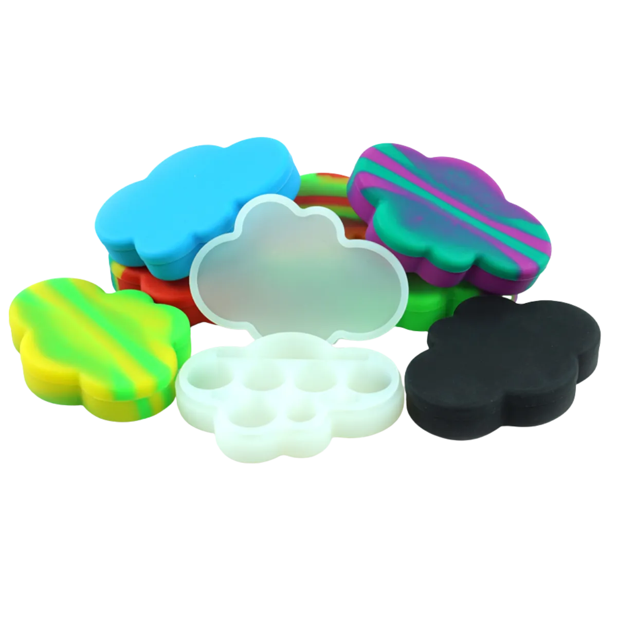 85ml Cloud Silicone Dab Concentrate Container - Non-Stick Storage, Compartment