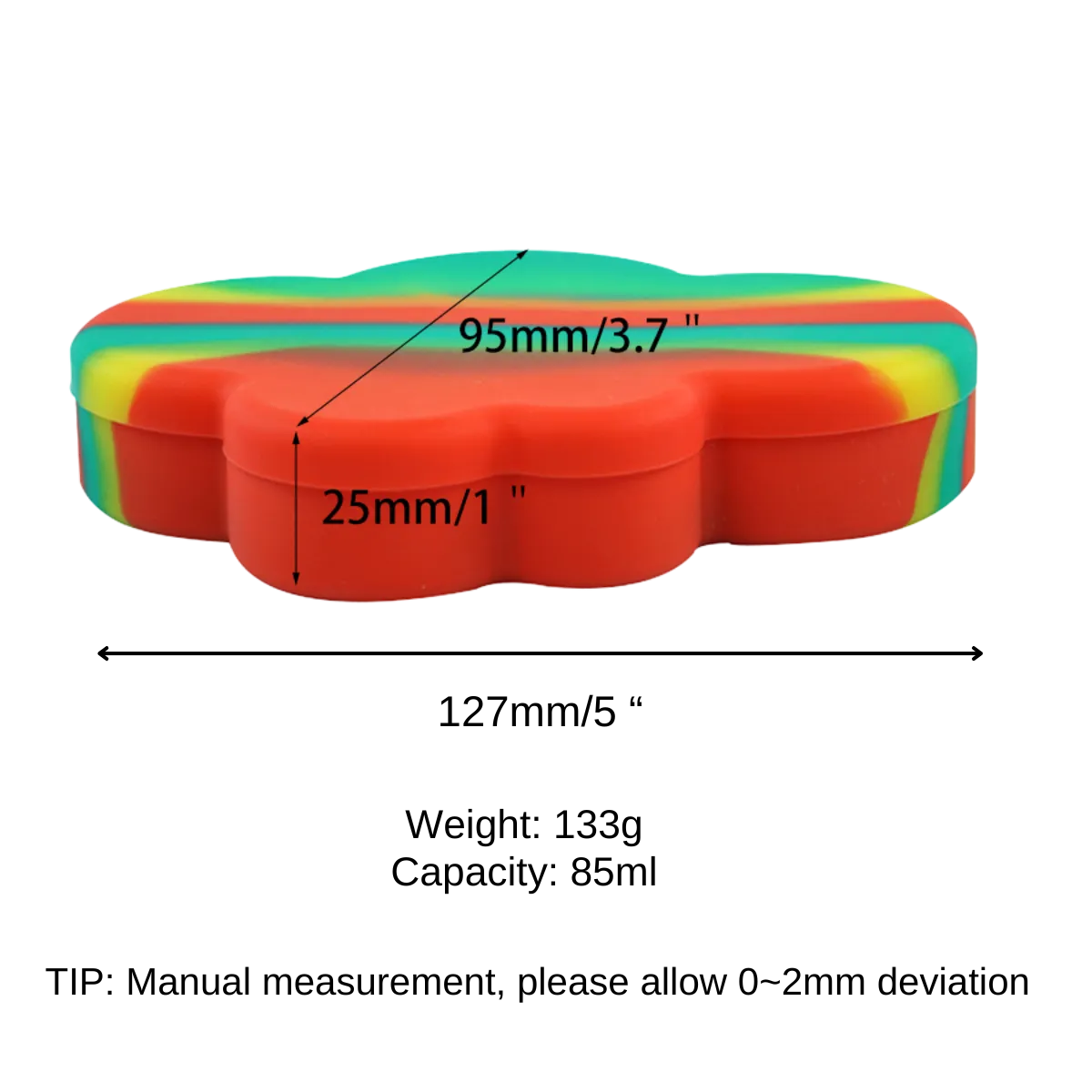 85ml Cloud Silicone Dab Concentrate Container - Non-Stick Storage, Compartment