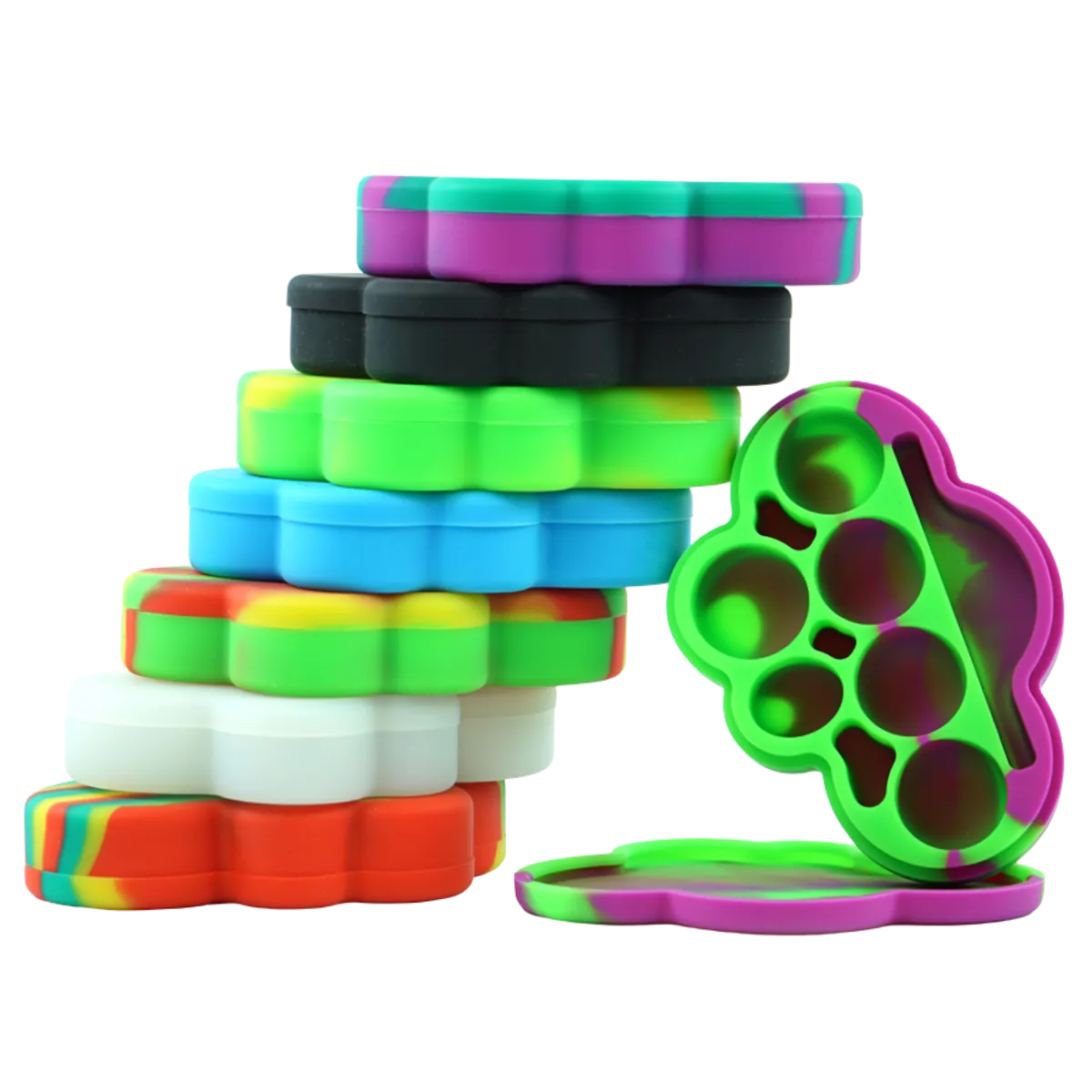 85ml Cloud Silicone Dab Concentrate Container - Non-Stick Storage, Compartment
