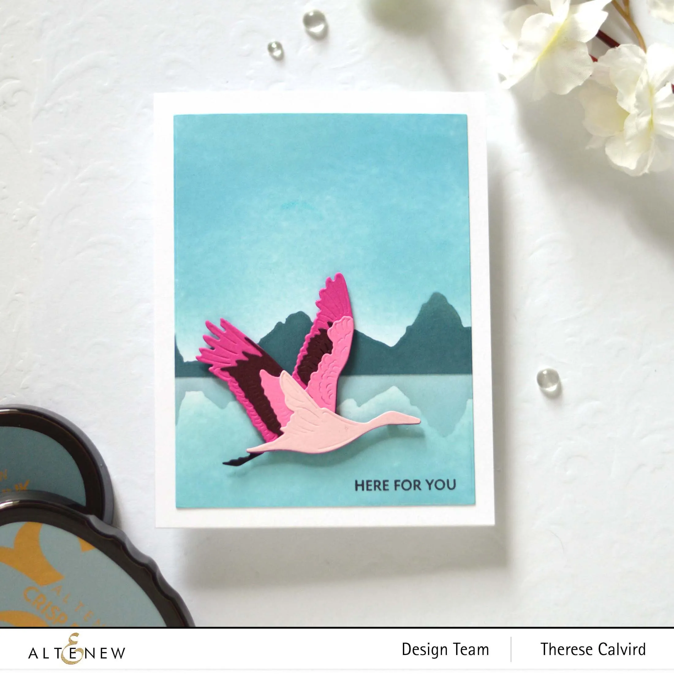 Abstract Mountain Scene Stencil