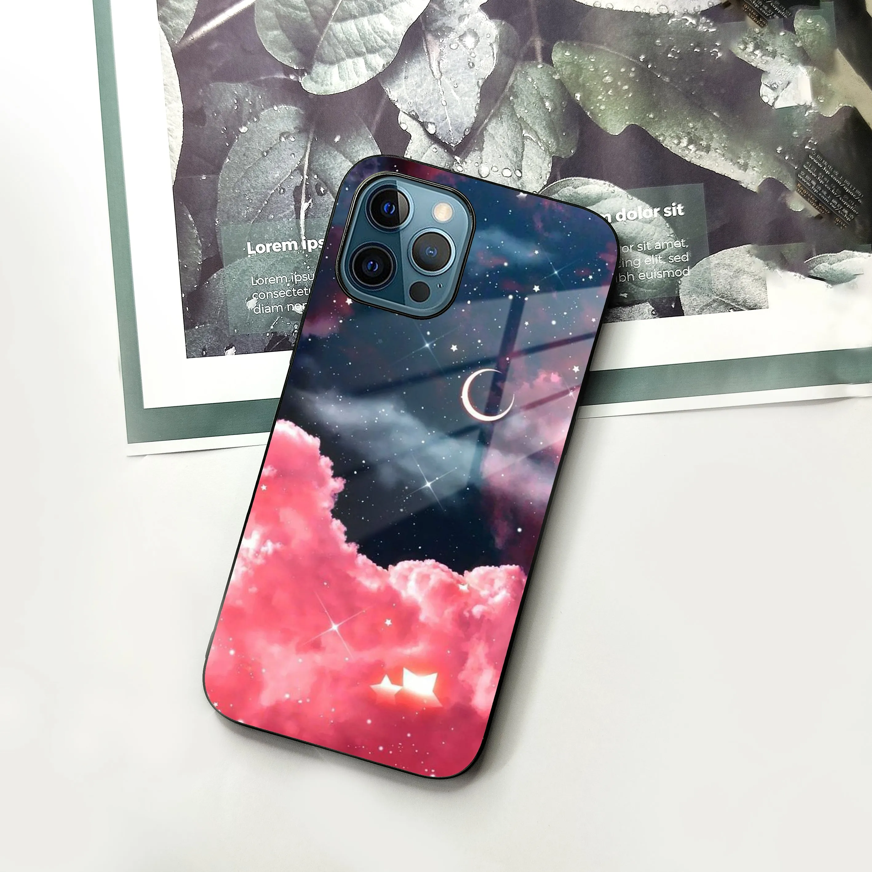 Aesthetic Cloud Glass Case Cover For iPhone