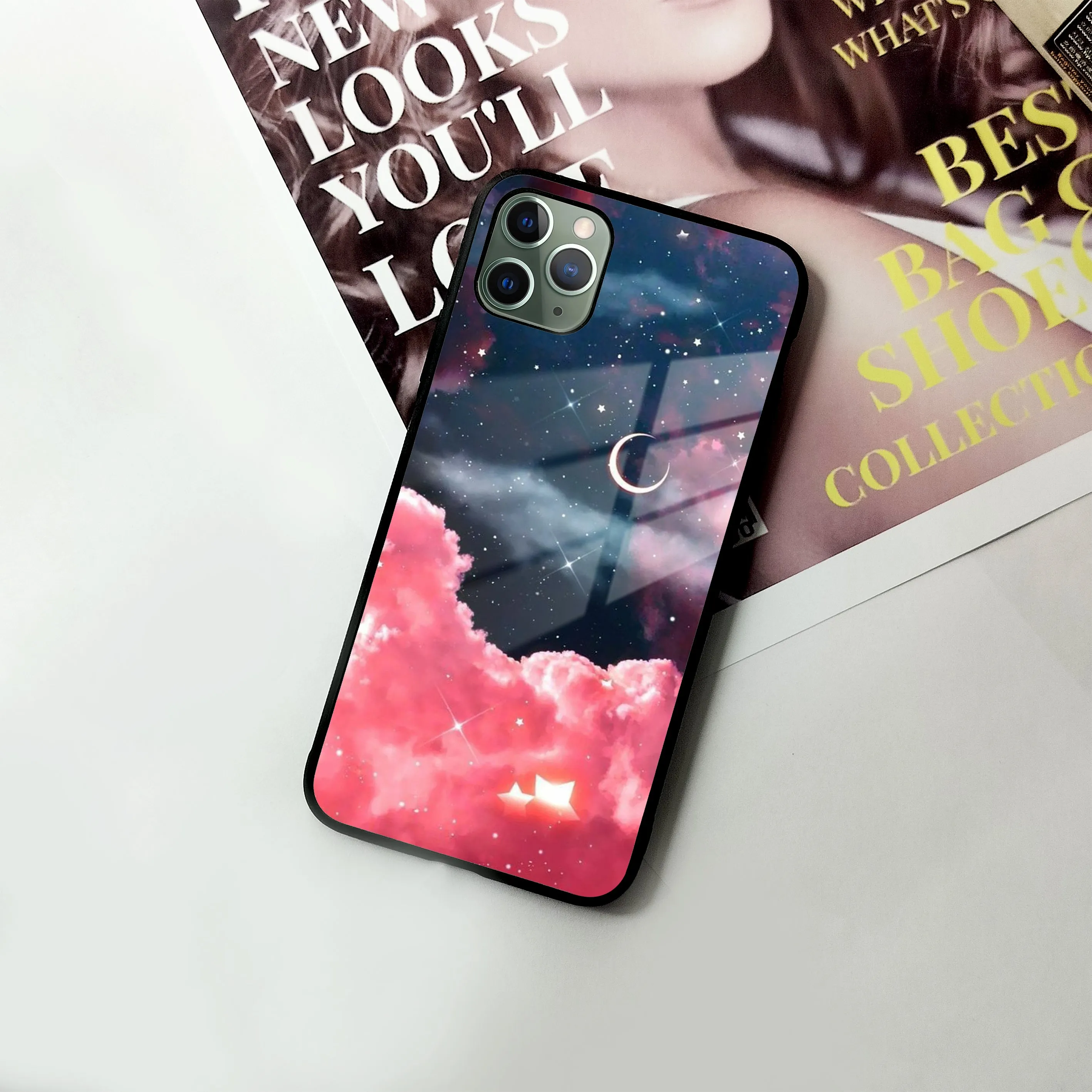 Aesthetic Cloud Glass Case Cover For iPhone
