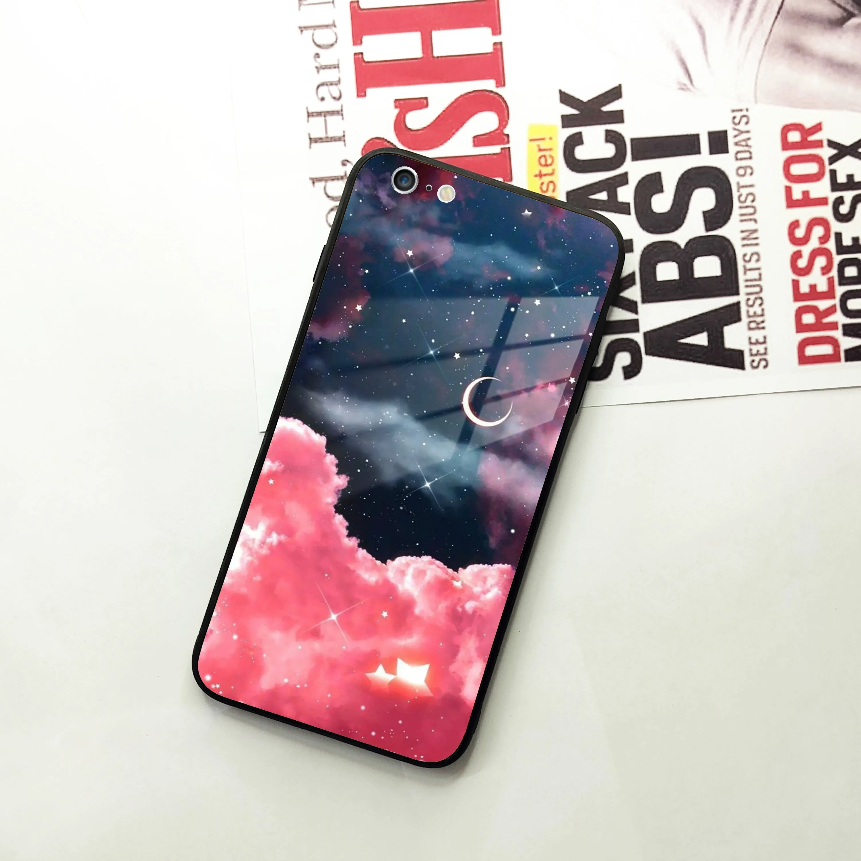Aesthetic Cloud Glass Case Cover For iPhone