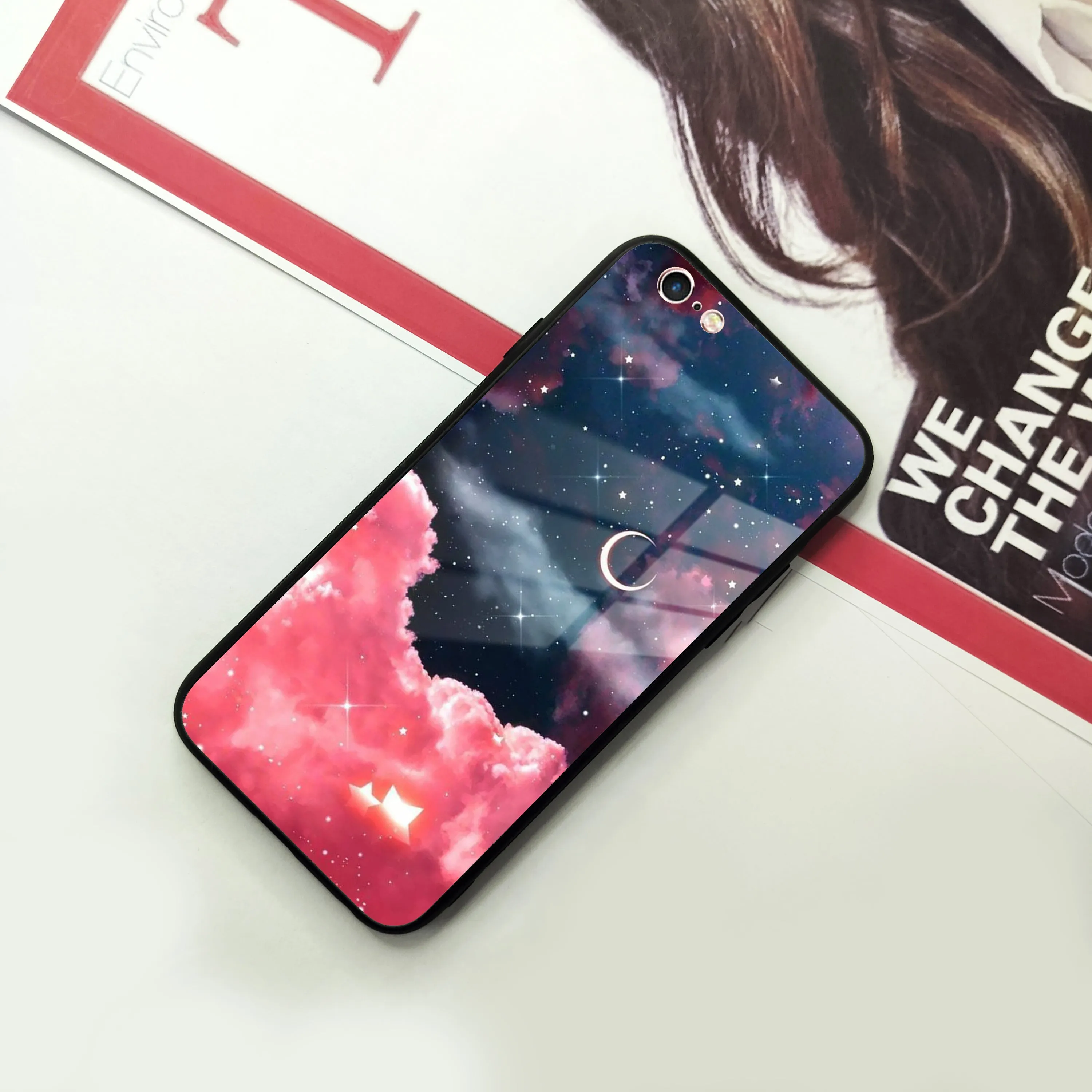 Aesthetic Cloud Glass Case Cover For iPhone