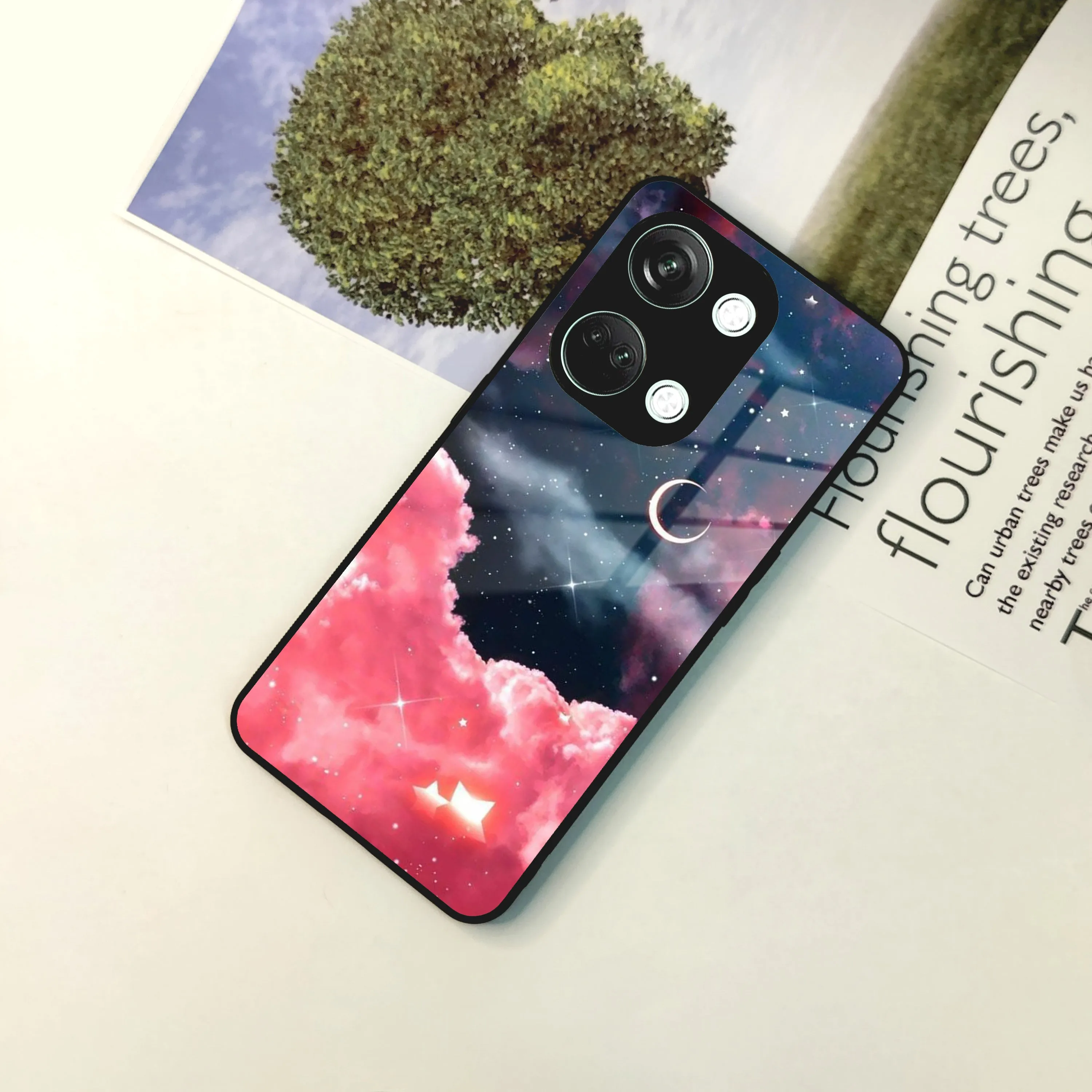 Aesthetic Cloud Glass Case Cover For OnePlus