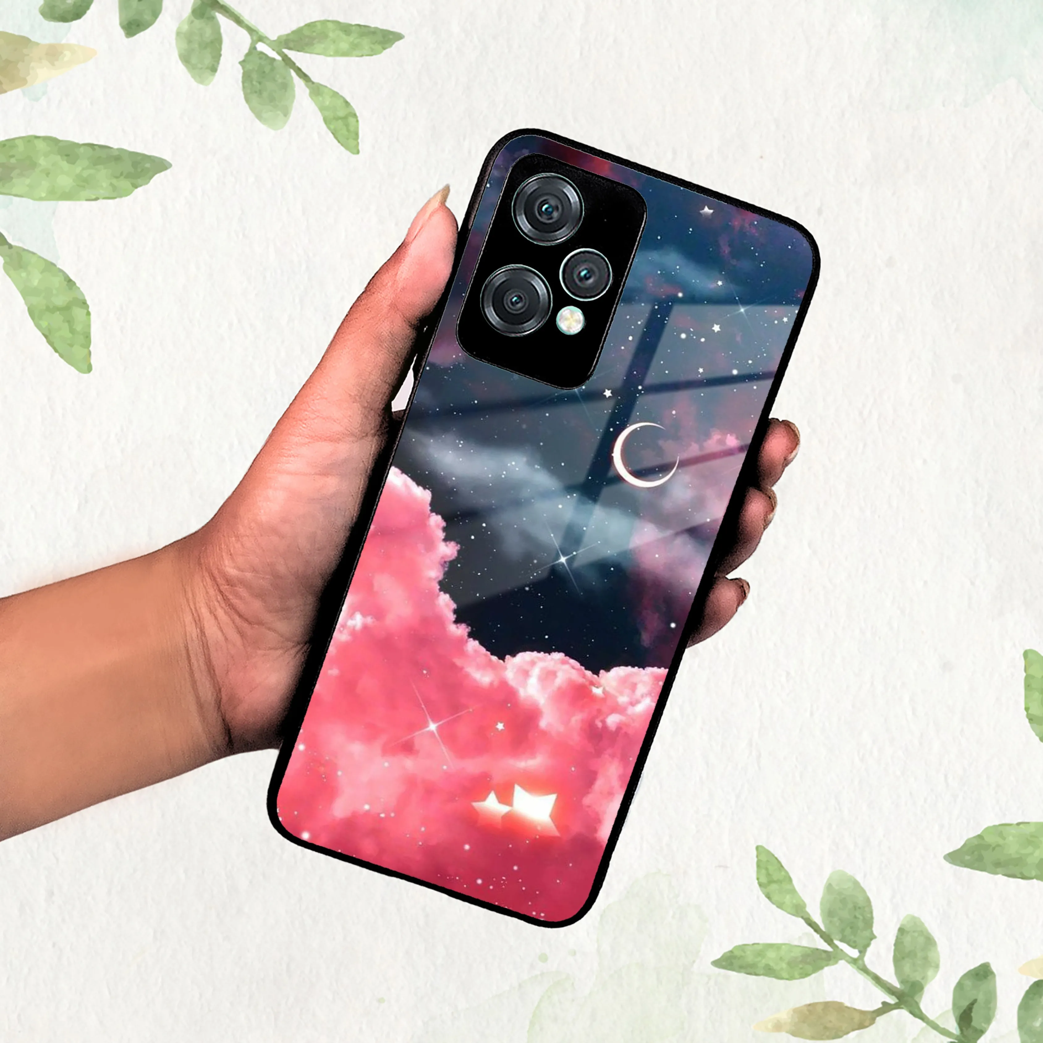 Aesthetic Cloud Glass Case Cover For OnePlus