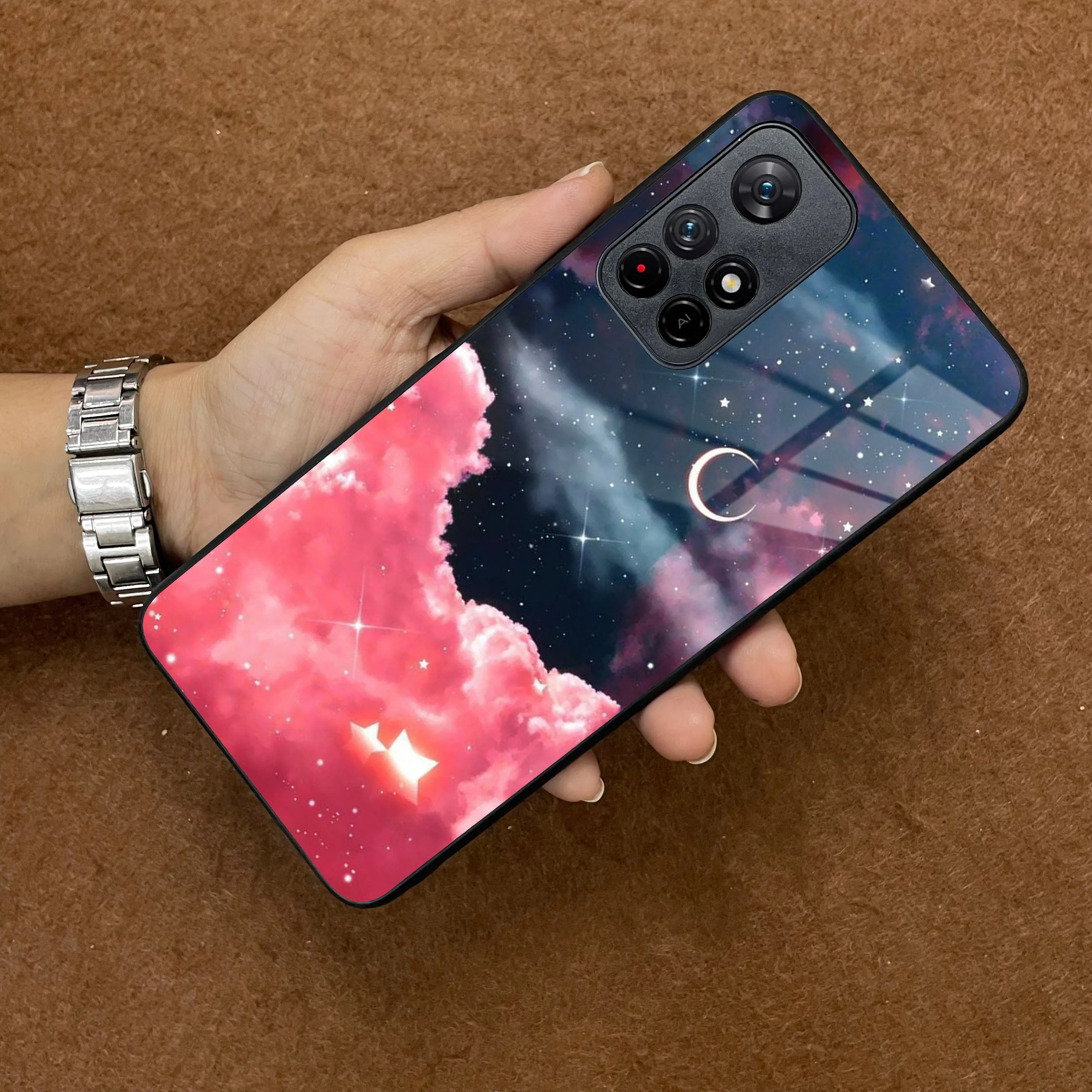 Aesthetic Cloud Glass Case Cover For Poco