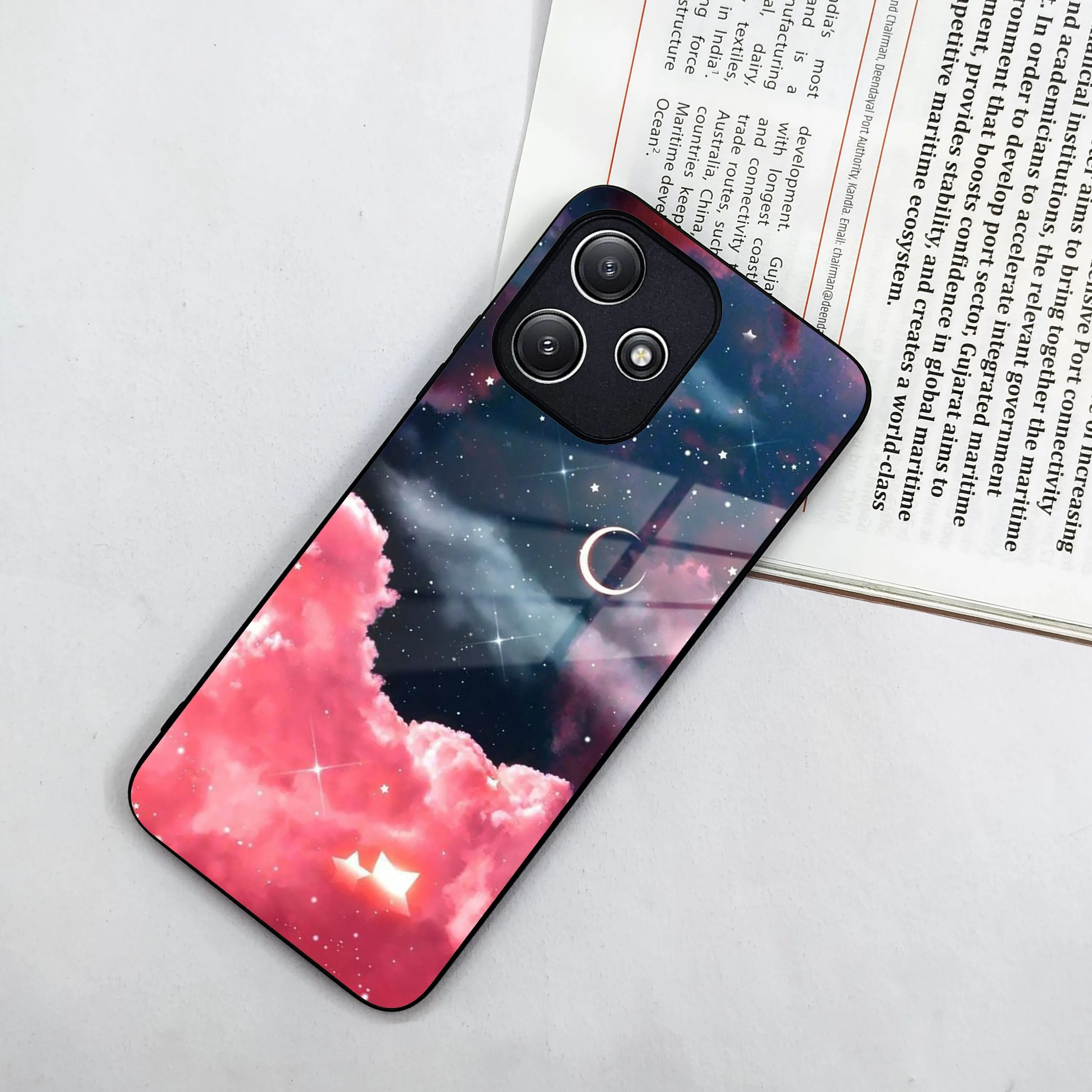 Aesthetic Cloud Glass Case Cover For Poco