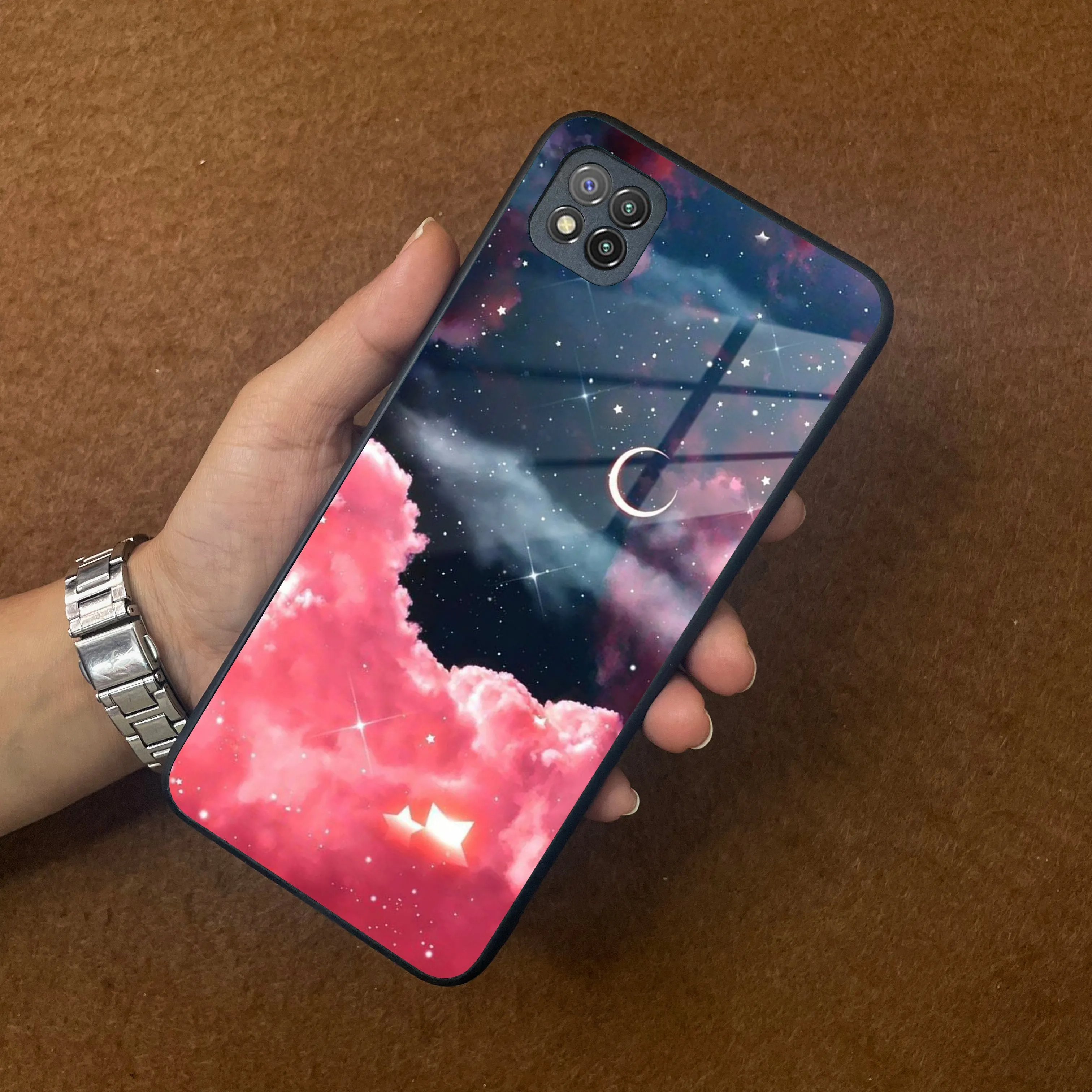 Aesthetic Cloud Glass Case Cover For Poco
