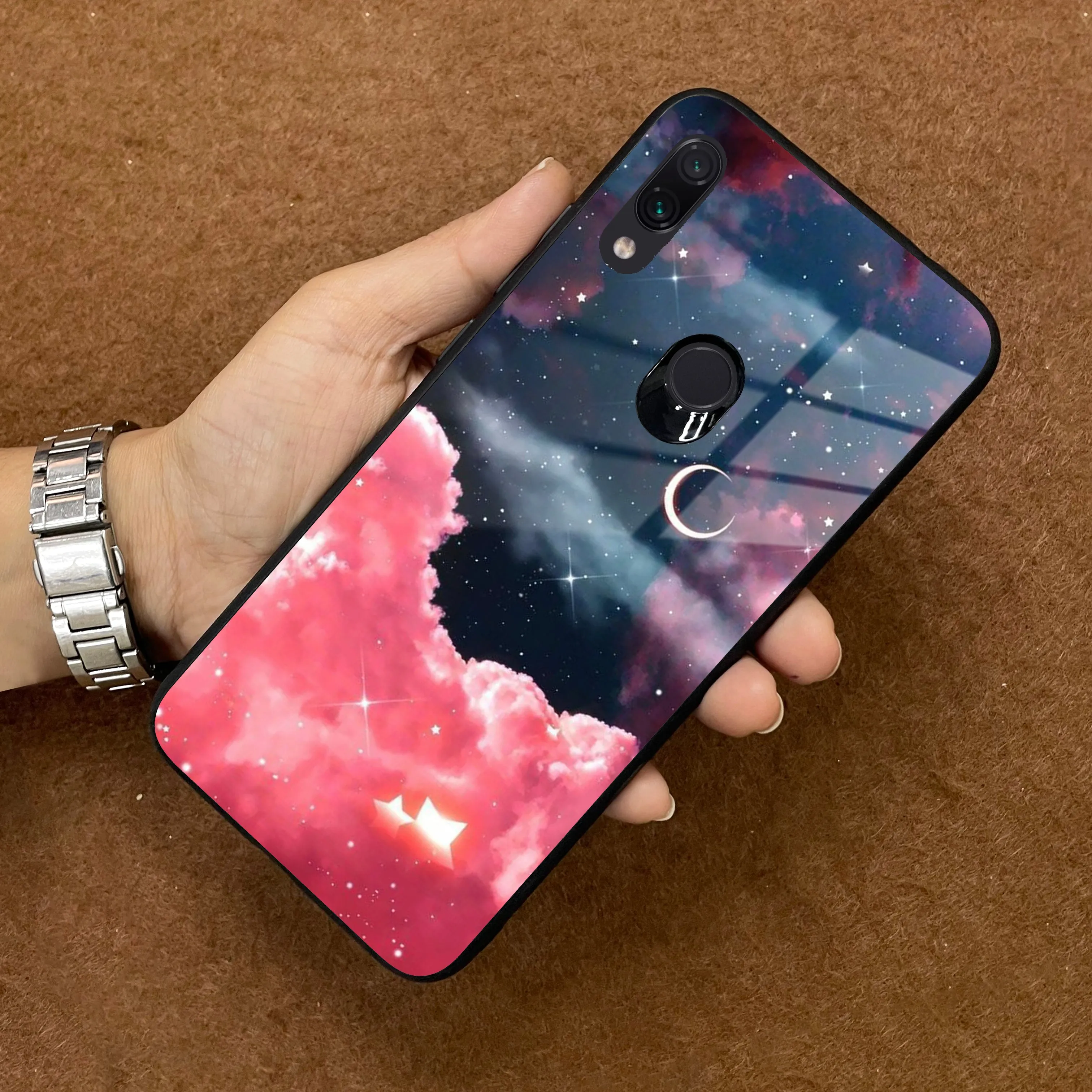Aesthetic Cloud Glass Case Cover For Redmi/Xiaomi