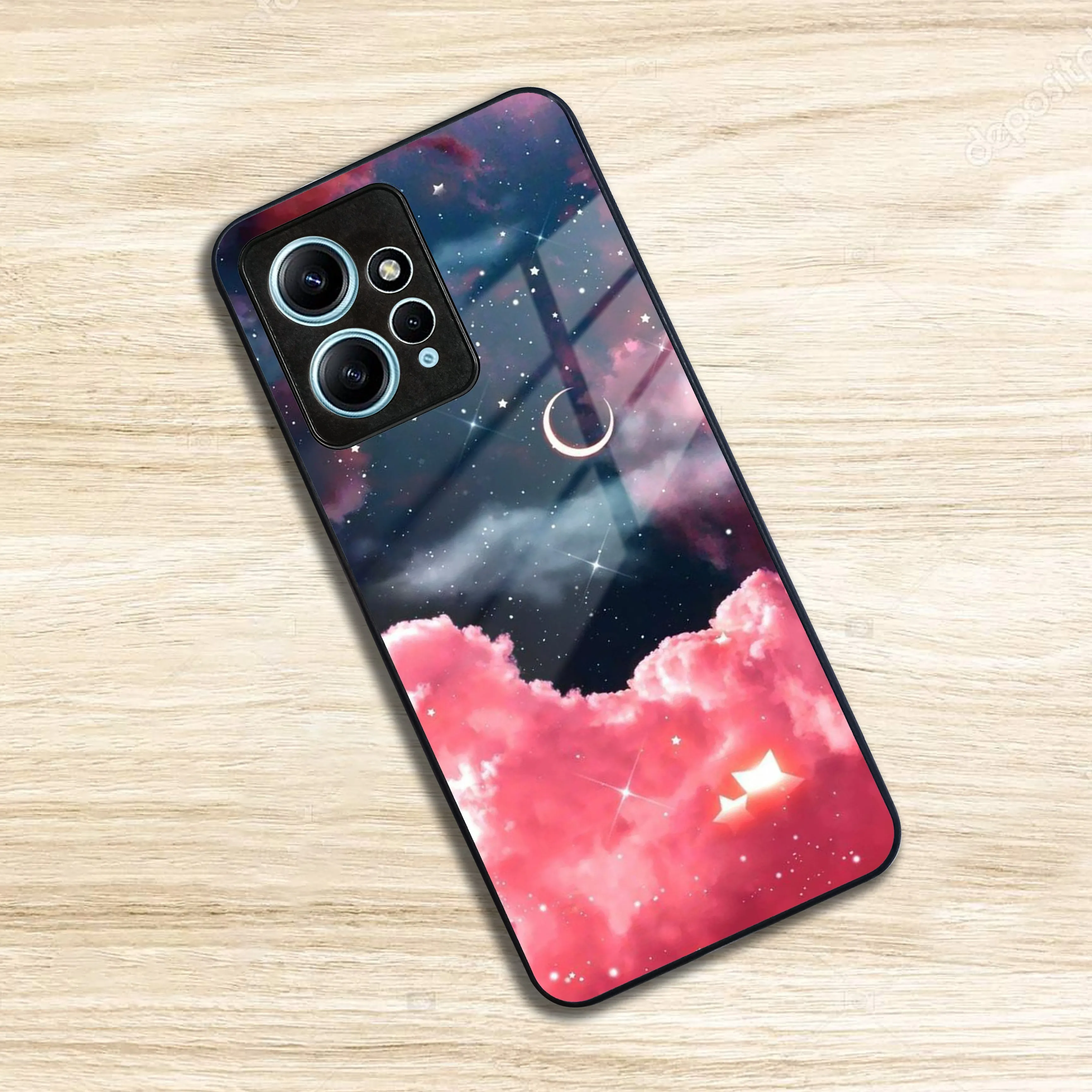 Aesthetic Cloud Glass Case Cover For Redmi/Xiaomi