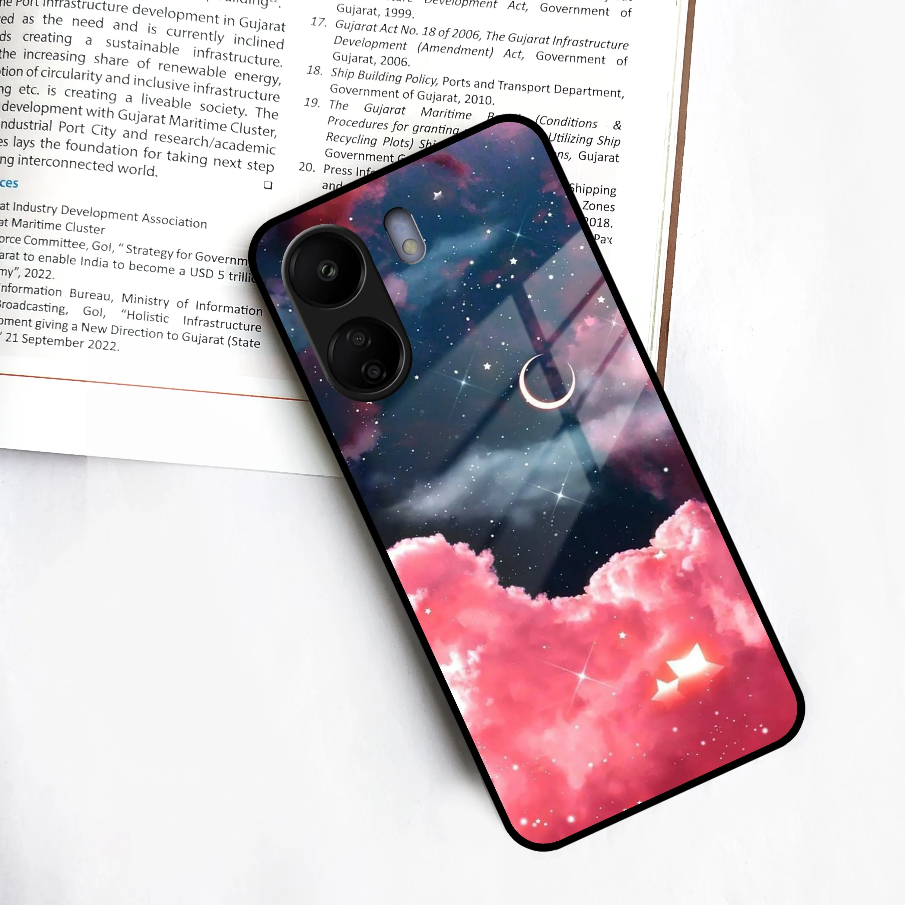 Aesthetic Cloud Glass Case Cover For Redmi/Xiaomi