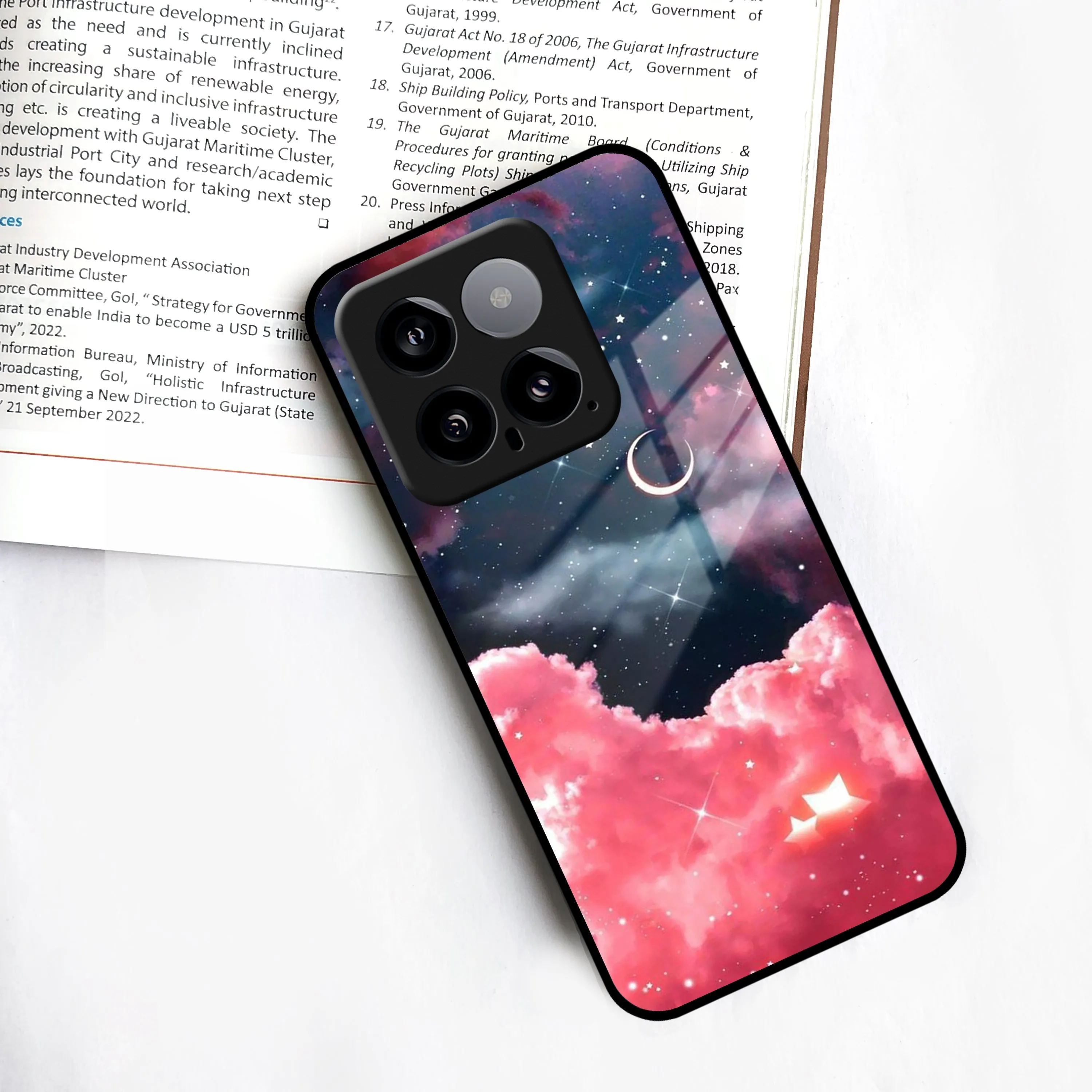 Aesthetic Cloud Glass Case Cover For Redmi/Xiaomi