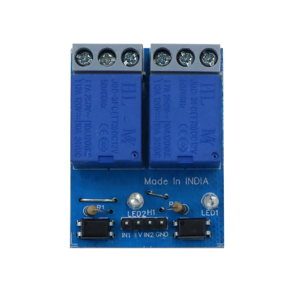 AFI (Made In India) - 2 Channel 5V 10A Relay Module With Optocoupler