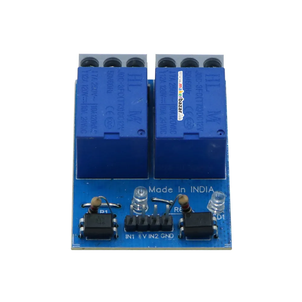 AFI (Made In India) - 2 Channel 5V 10A Relay Module With Optocoupler