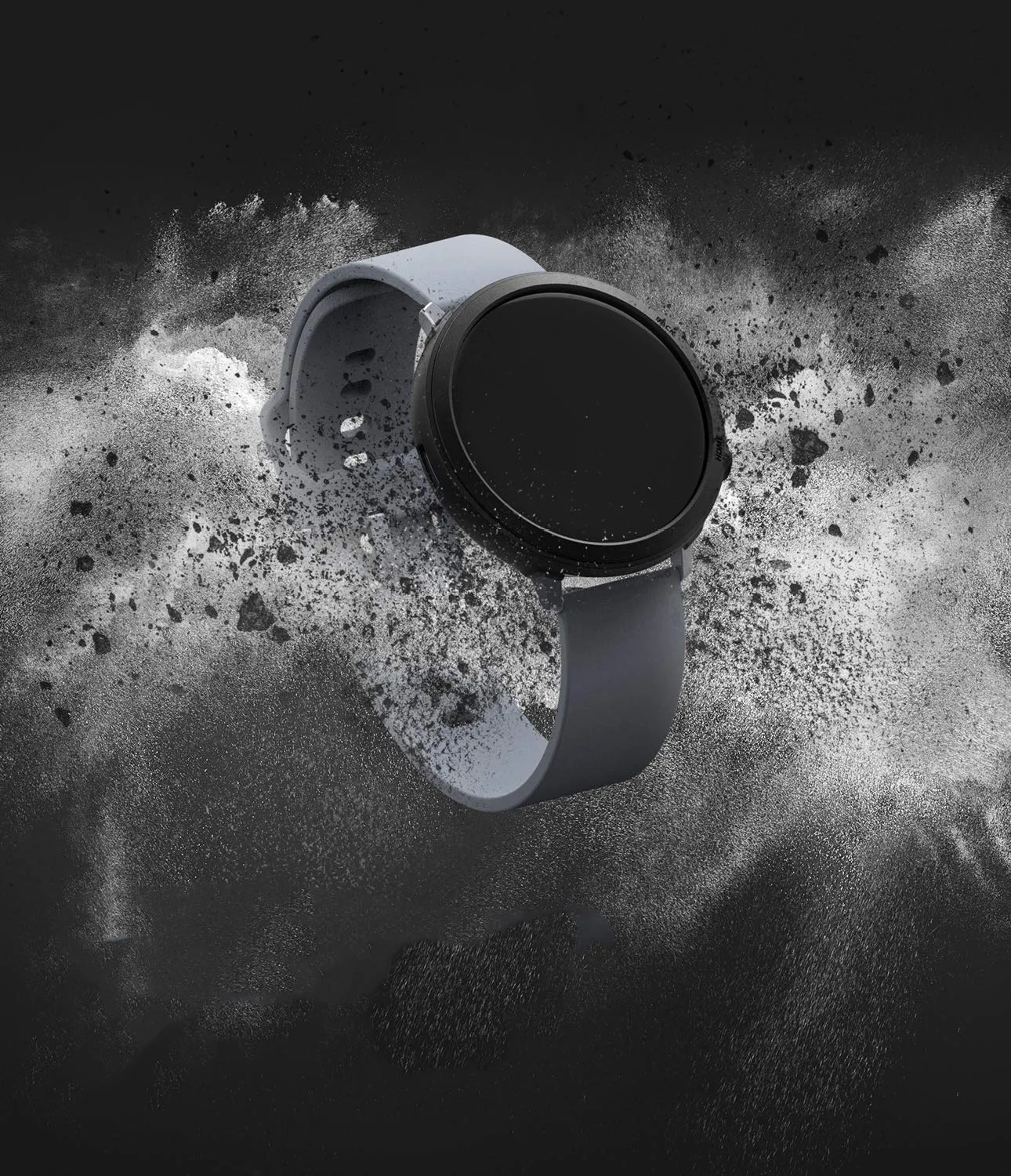 Air Sports Case Designed for Galaxy Watch Active 2 44mm - Black   Matte Clear