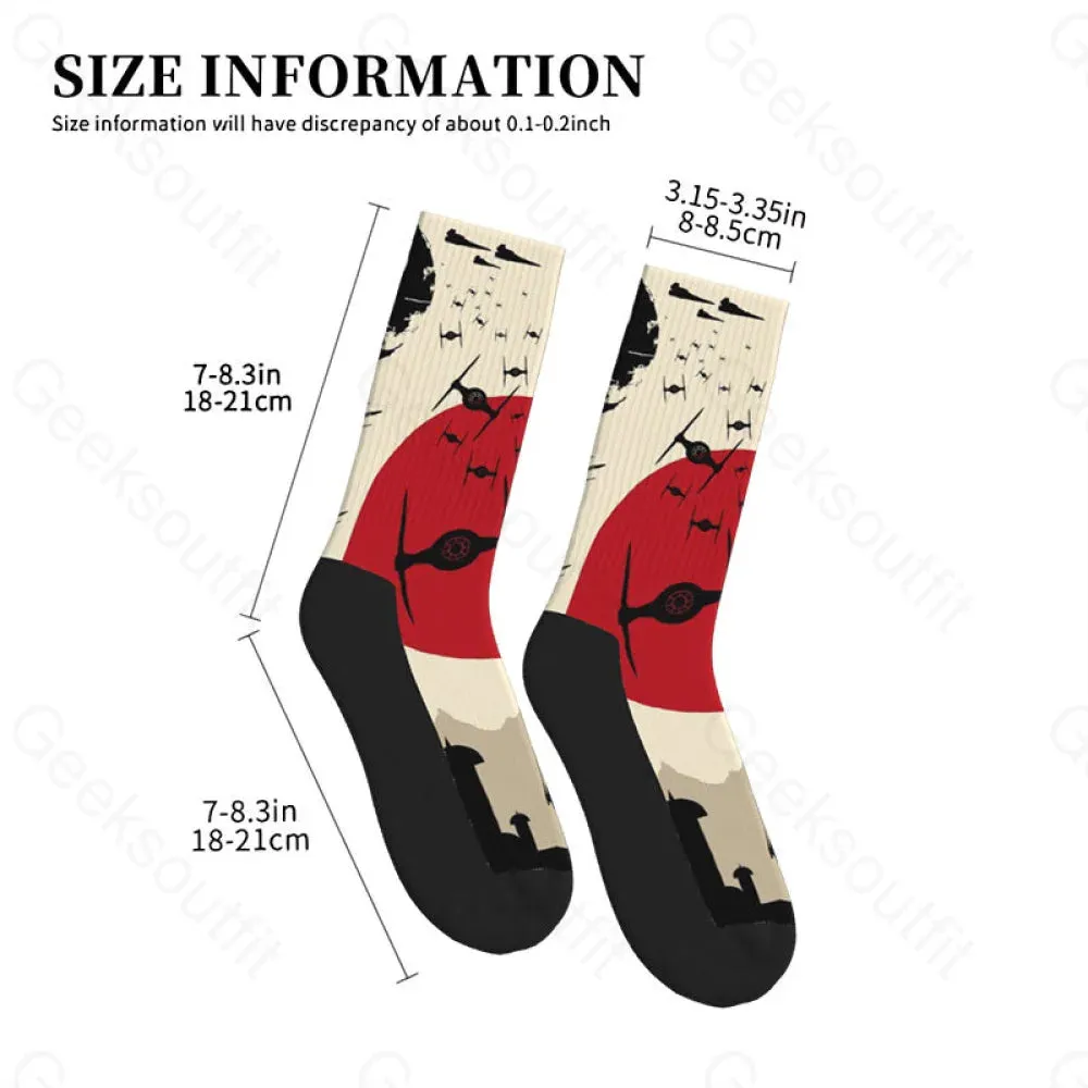 Airplane Silhouette Japanese Style Men's Socks