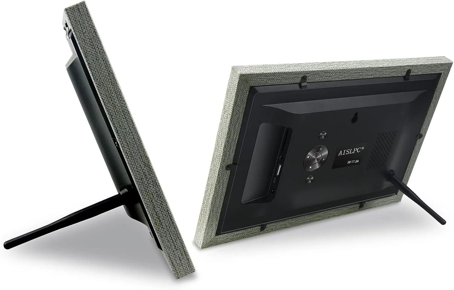 AISPro™ HD 10" Smart WiFi Digital Photo Frame: Video Player, Touch Screen, Alexa