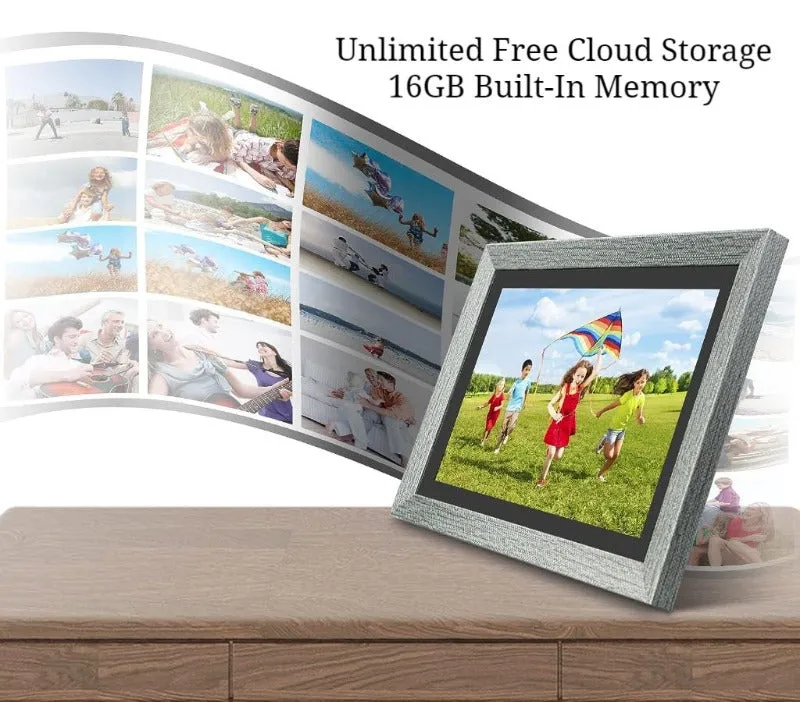 AISPro™ HD 10" Smart WiFi Digital Photo Frame: Video Player, Touch Screen, Alexa