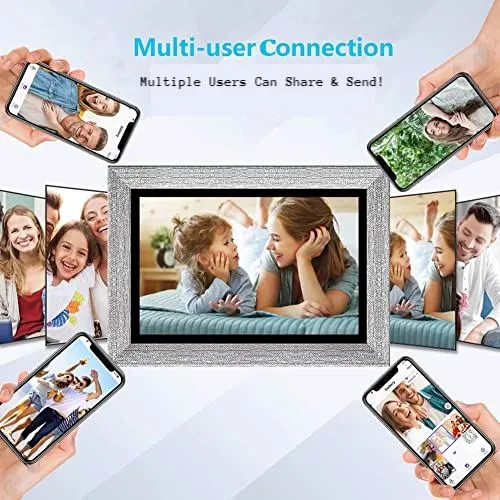 AISPro™ HD 10" Smart WiFi Digital Photo Frame: Video Player, Touch Screen, Alexa