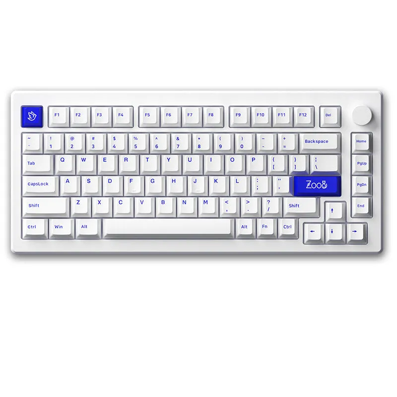 Akko MOD007 PC Blue on White Wired Mechanical Keyboard