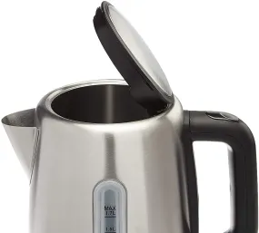 AmazonBasics Stainless Steel Fast, Portable Electric Hot Water Kettle for Tea and Coffee, 1.7-Liter, Silver