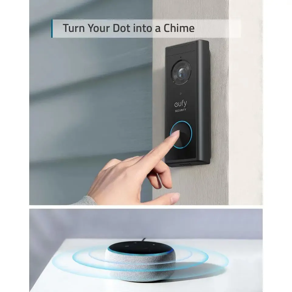 Anker Security S220 Video Doorbell, (Battery-Powered)2K HD E8210