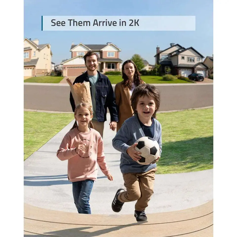 Anker Security S220 Video Doorbell, (Battery-Powered)2K HD E8210