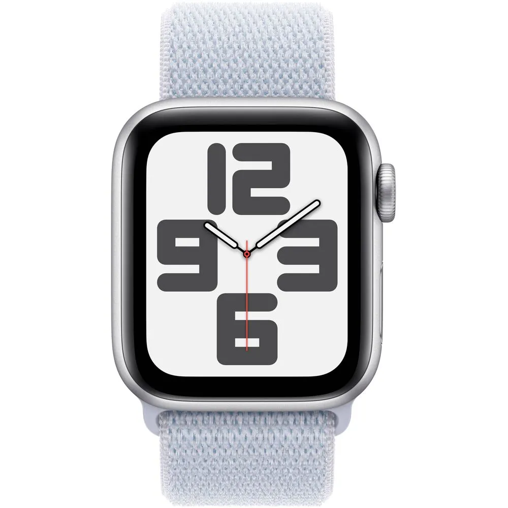 Apple Watch SE 2 Cell 40mm Silver Aluminum - Blue Cloud Sport Loop MXFU3LL/A