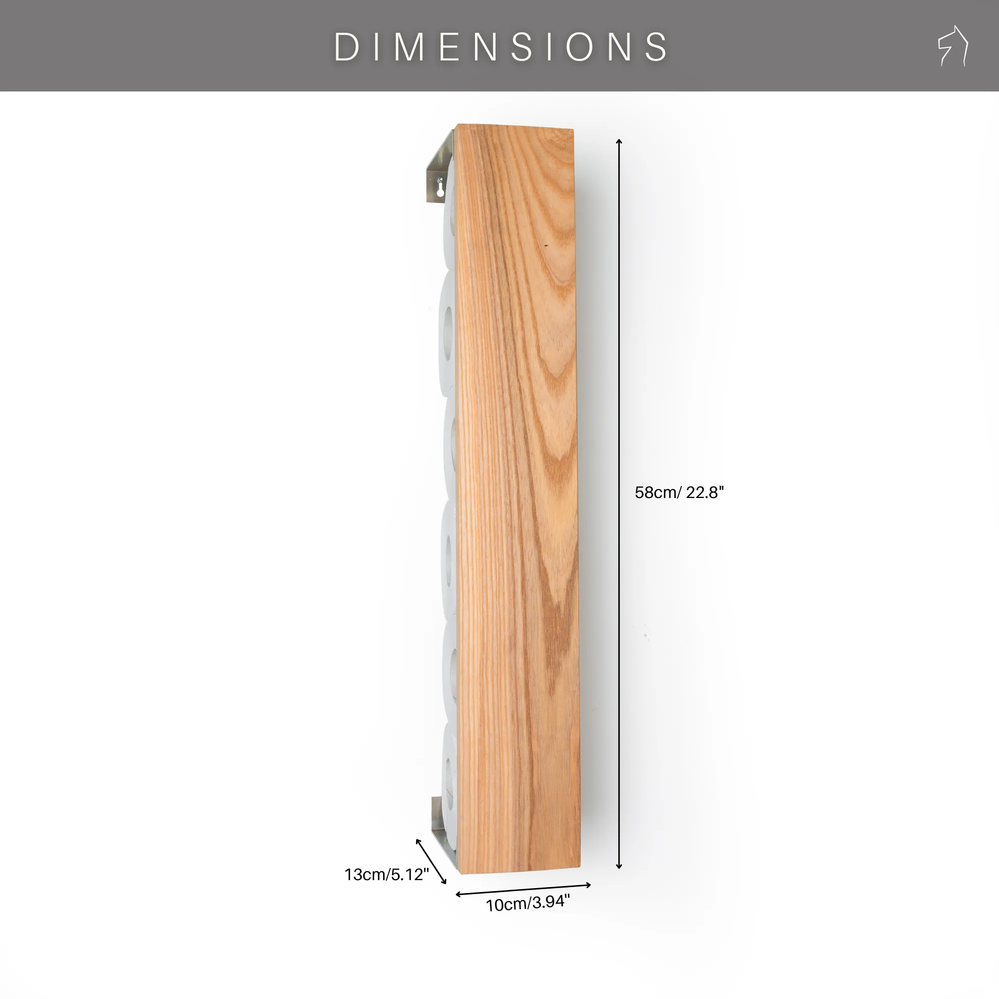 Ashwood Toilet Paper Holder Vertical