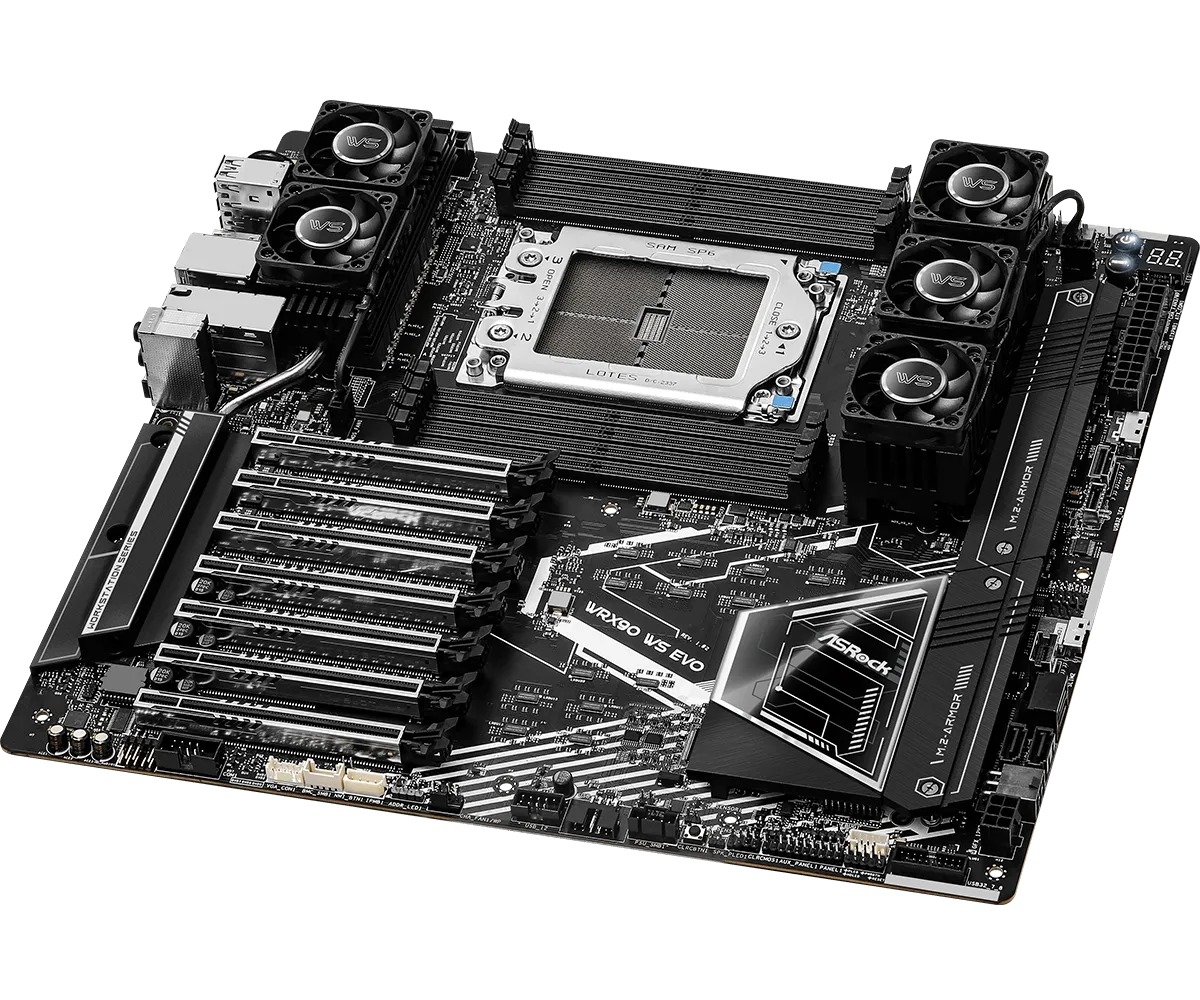 ASRock WRX90 WS EVO AMD Ryzen Threadripper PRO 7000 WX-Series Socket sTR5 EEB Motherboard