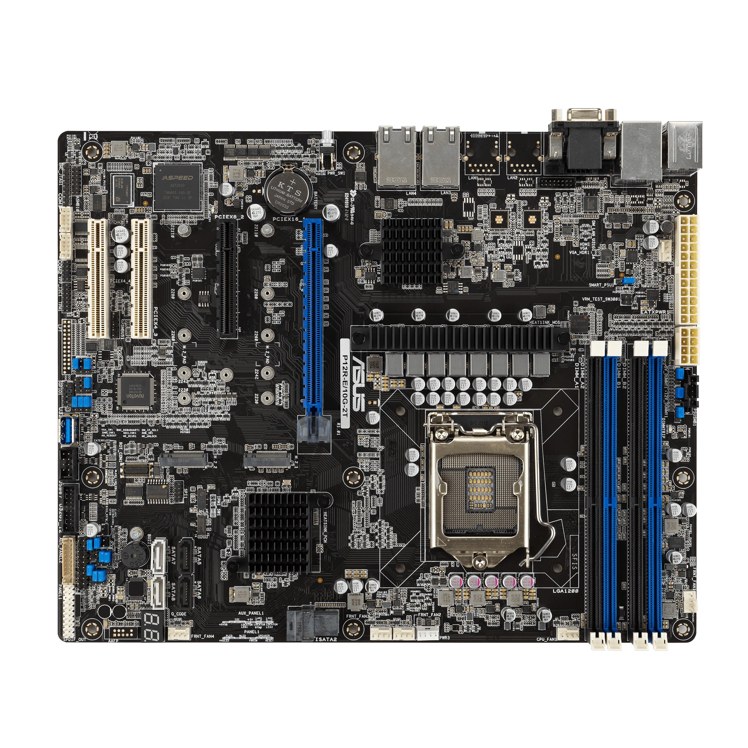 ASUS P12R-E-10G-2T Intel C256, LGA 1200 ATX Server Motherboard