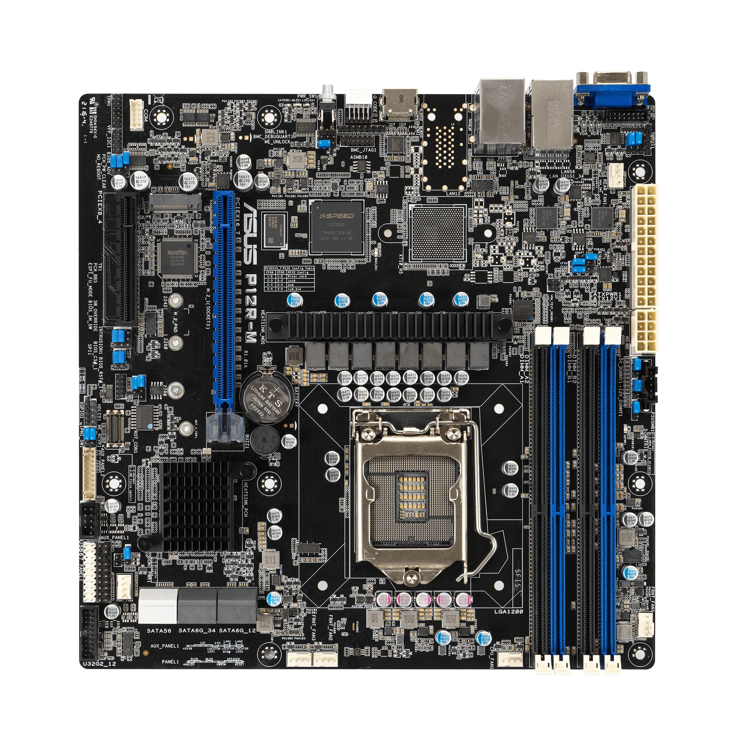 ASUS P12R-M Intel C252, LGA 1200 mATX Server Motherboard
