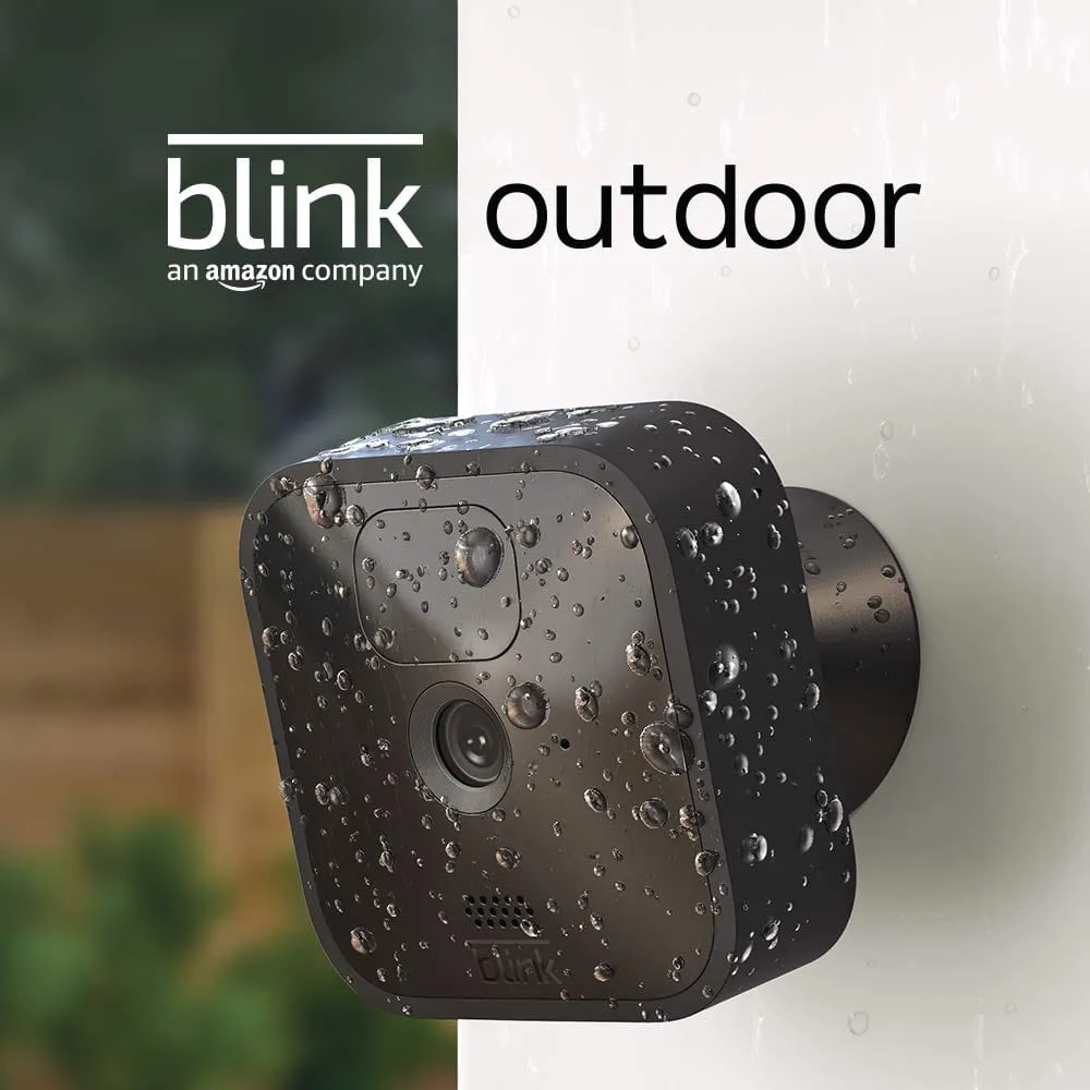 Blink Outdoor Kamera mit Basisstation (1080p, Akku, Weiss)