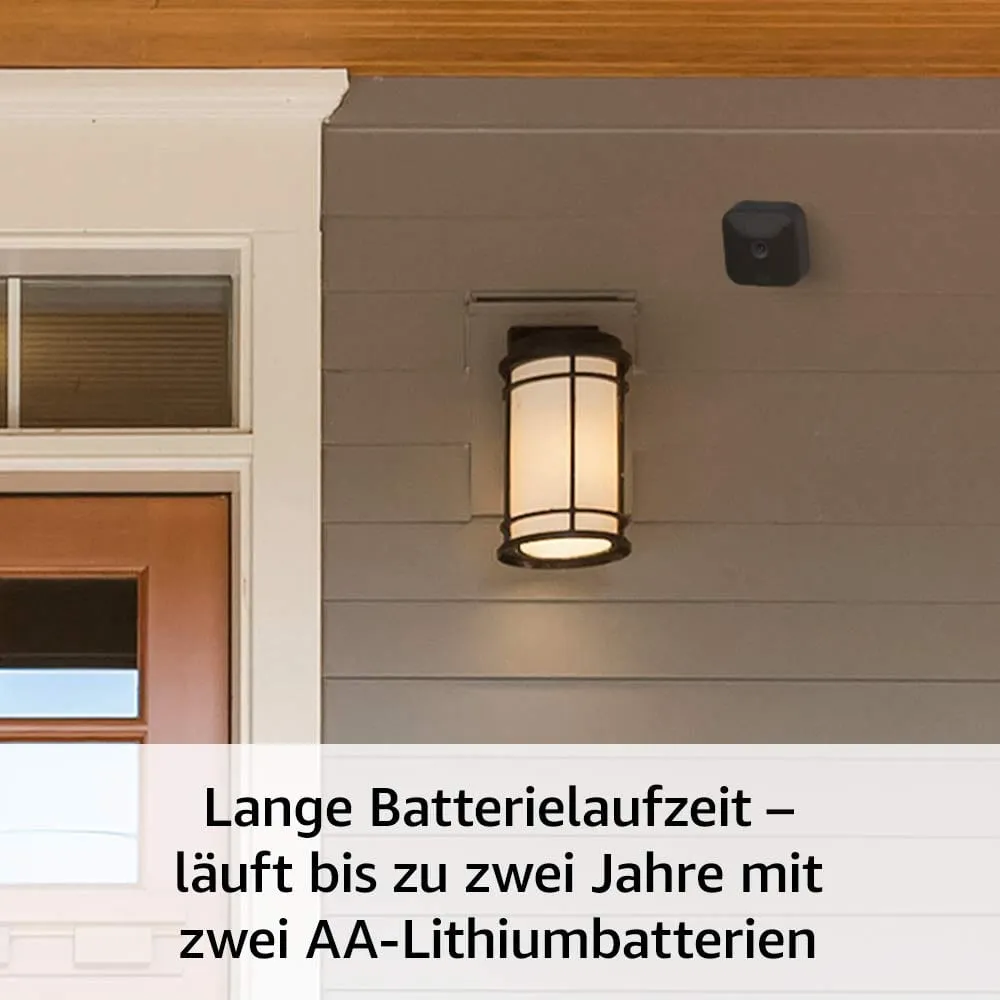 Blink Outdoor Kamera mit Basisstation (1080p, Akku, Weiss)